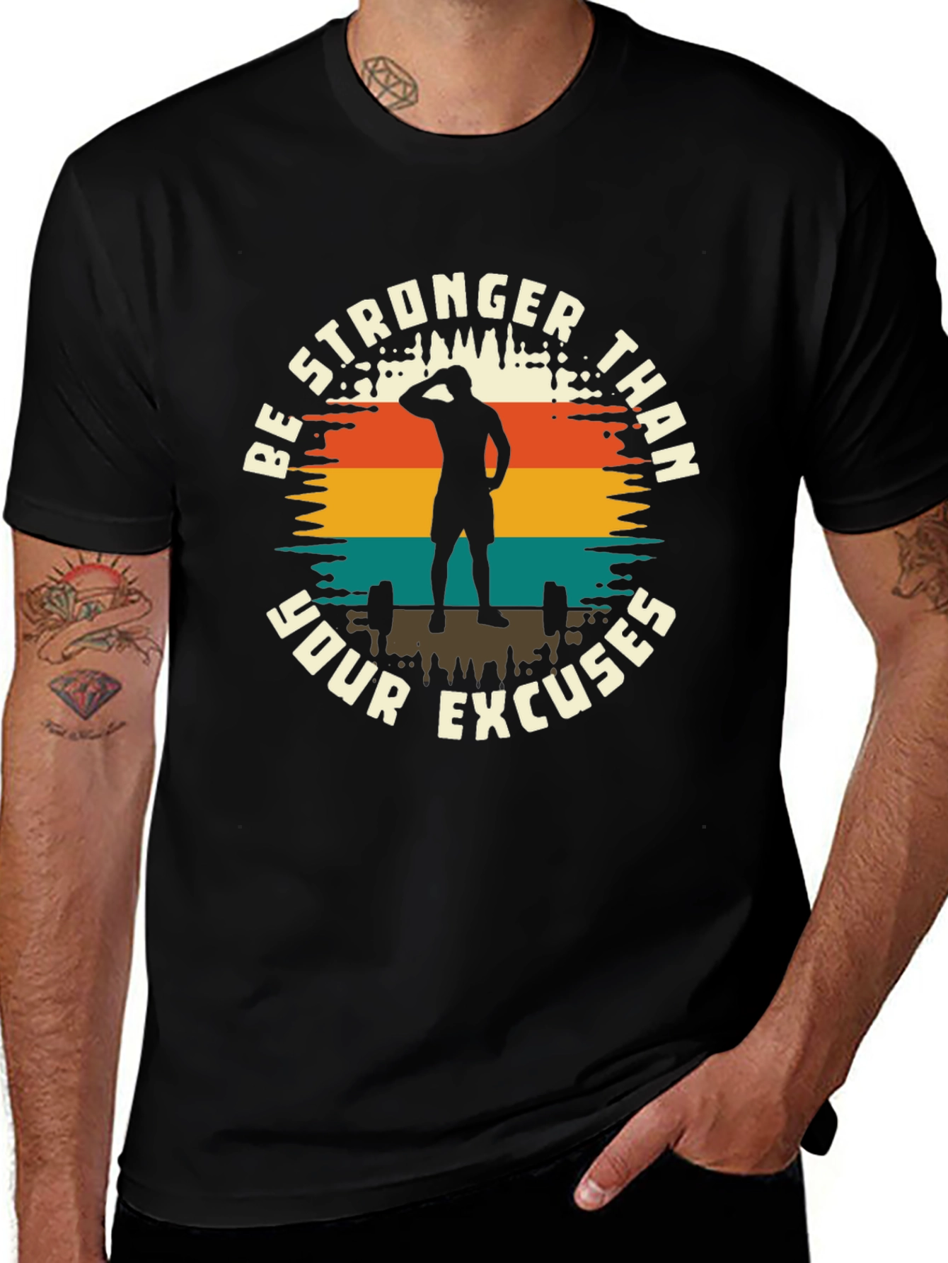Variant 24 of Be Stronger Than Your Excuses Workout T-Shirt