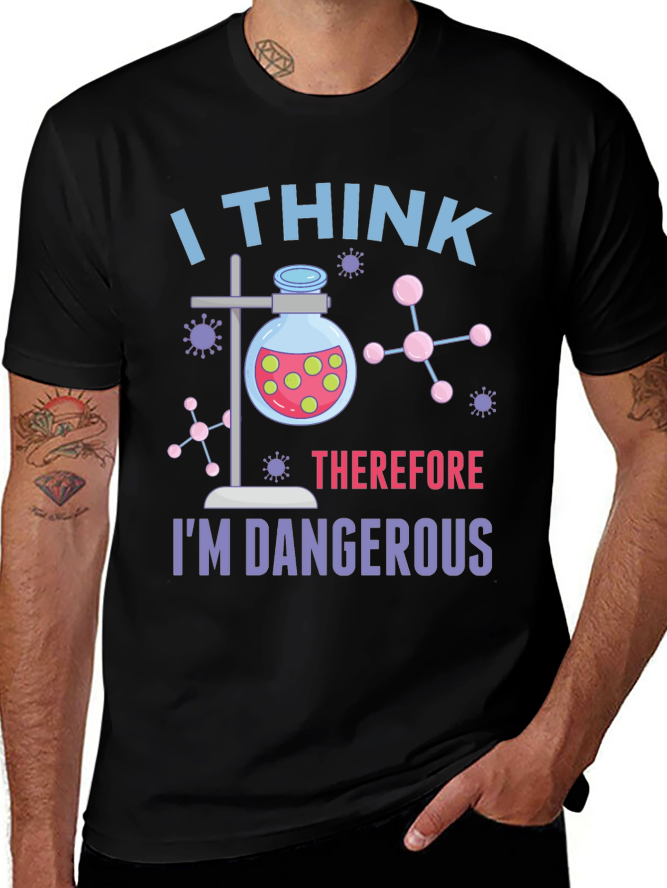 Variant 3 of I Think Therefore I'm Dangerous T-Shirt