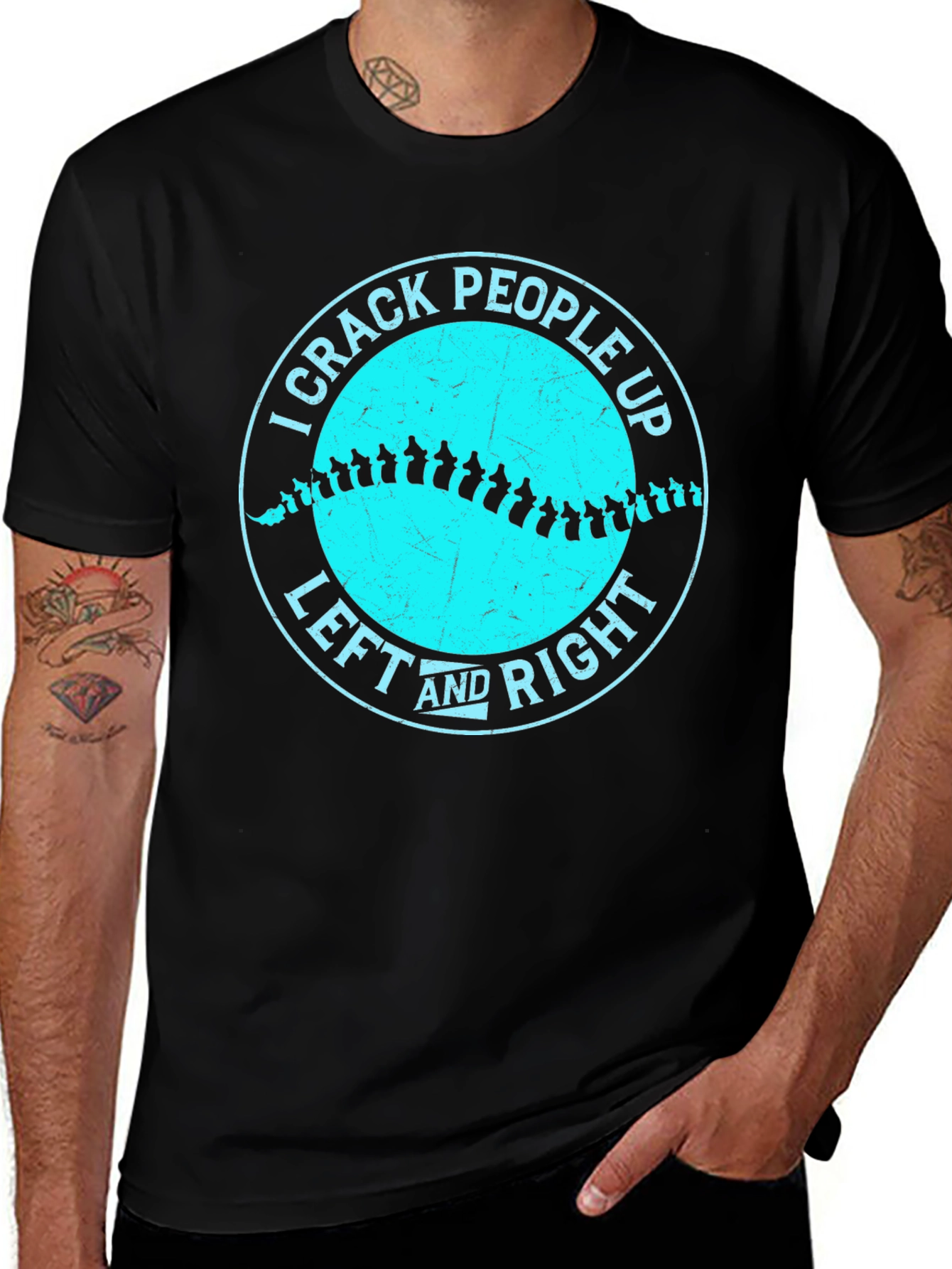 Variant 19 of Chiropractor Humor T-Shirt - I Crack People Up