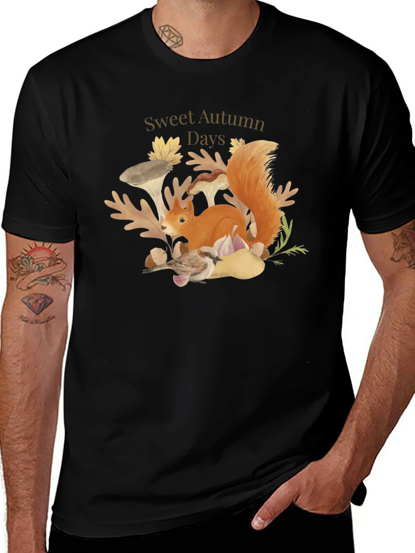 Variant 5 of Sweet Autumn Days Black Graphic T-Shirt