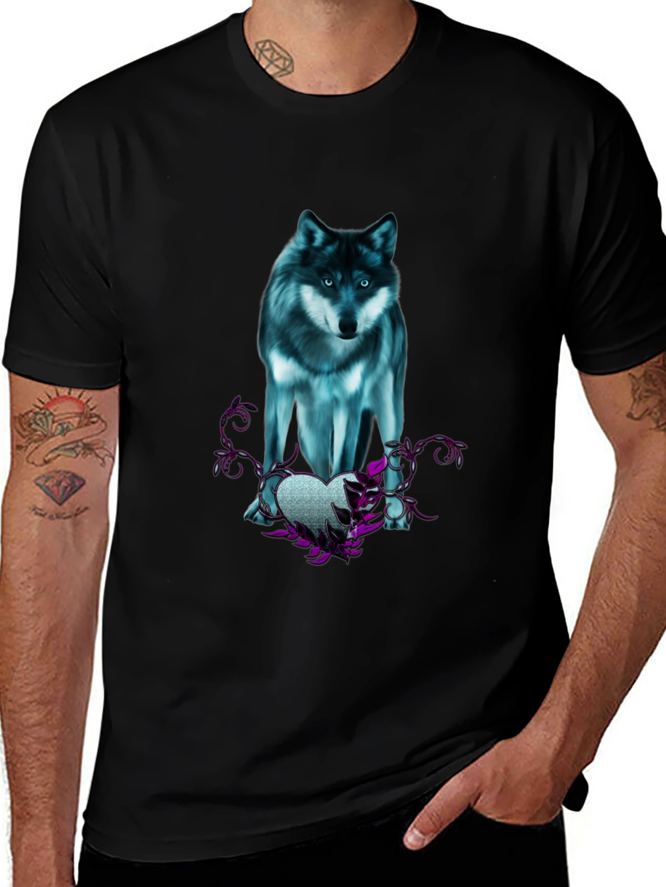 Variant 15 of Wolf Heart T-Shirt - Unique Graphic Tee