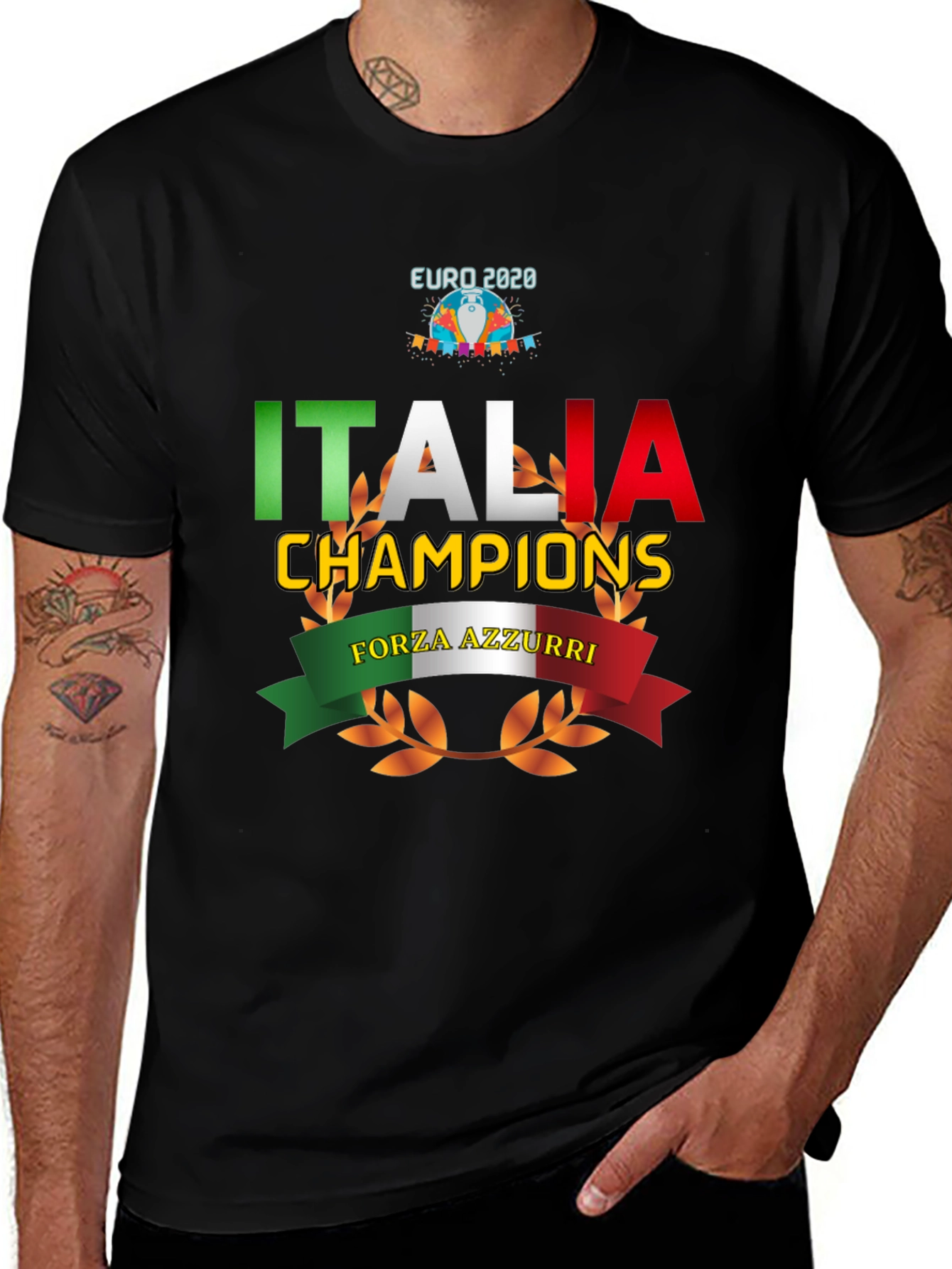 Italia Champions T-Shirt Euro 2020