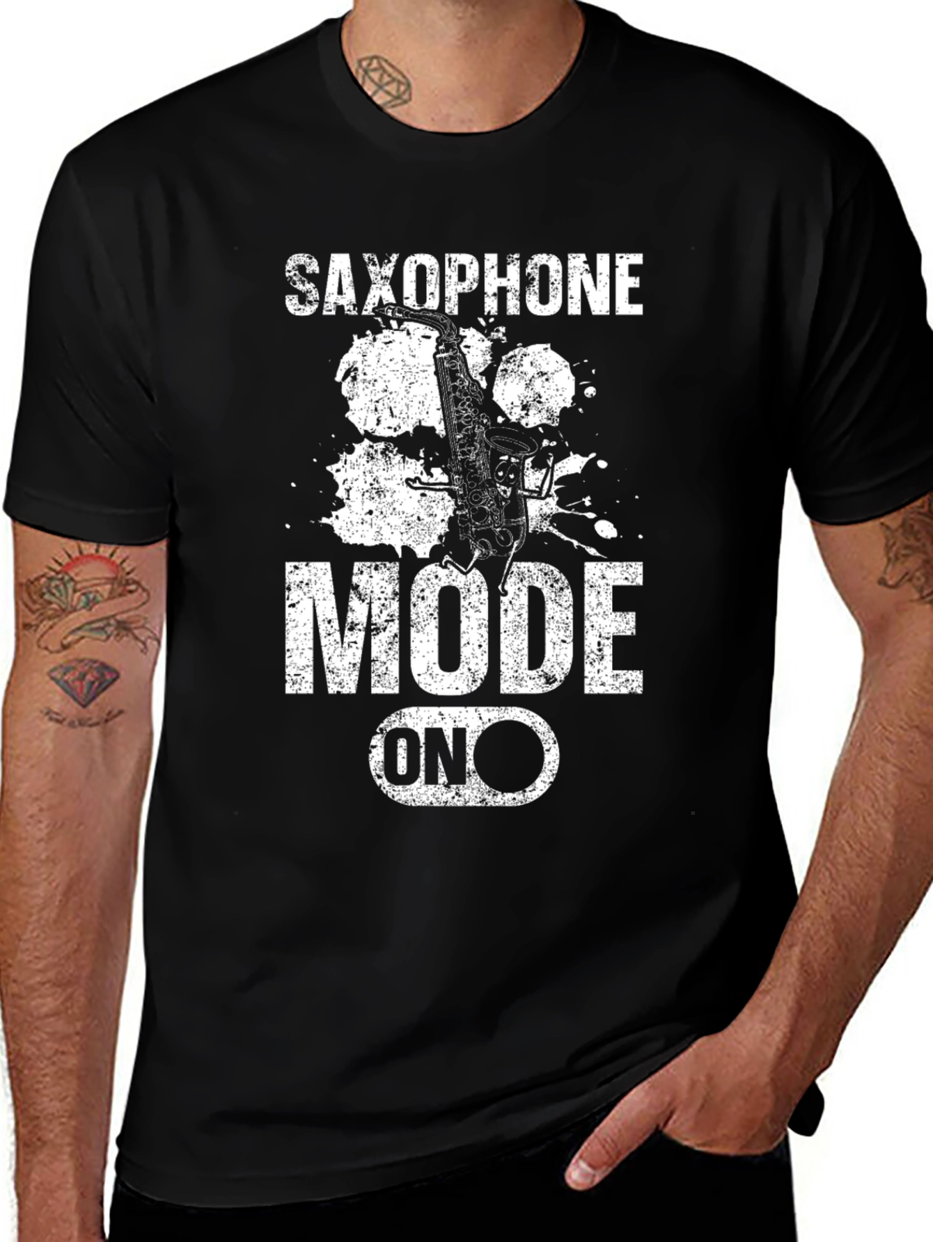 Variant 28 of Saxophone Mode On T-Shirt - Musician Tee