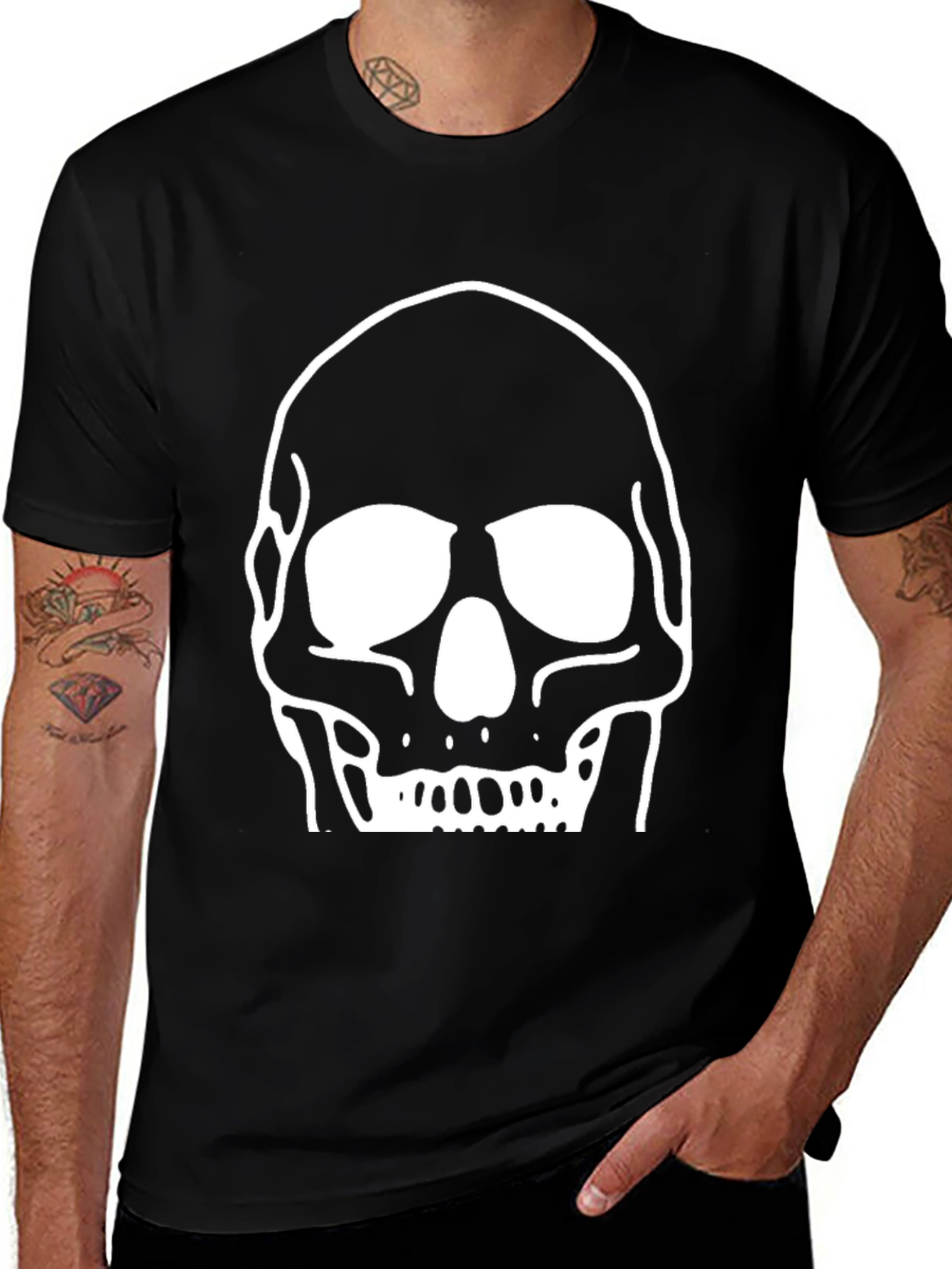 Variant 26 of Skull Graphic Black T-Shirt