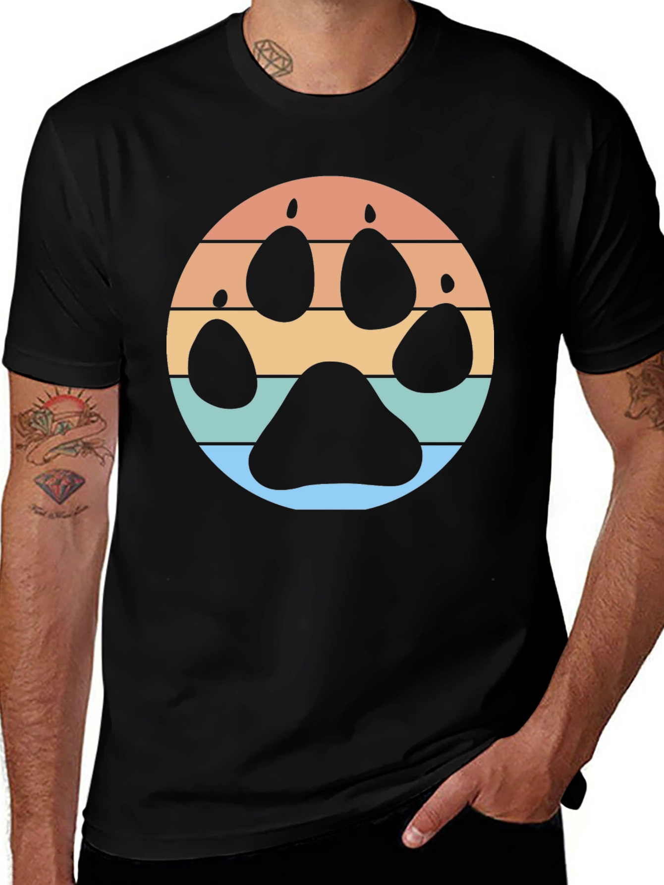 Variant 20 of Paw Print Sunset T-Shirt