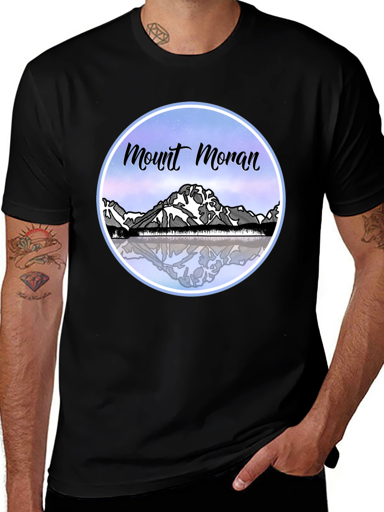 Mount Moran Graphic Tee - Black