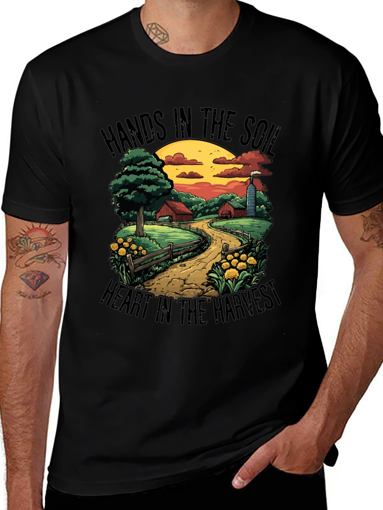 Variant 23 of Hands in the Soil T-Shirt - Farm Life Tee