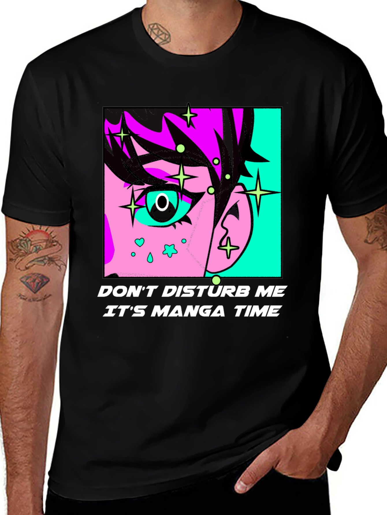 Variant 4 of Manga Time Graphic Tee - Black