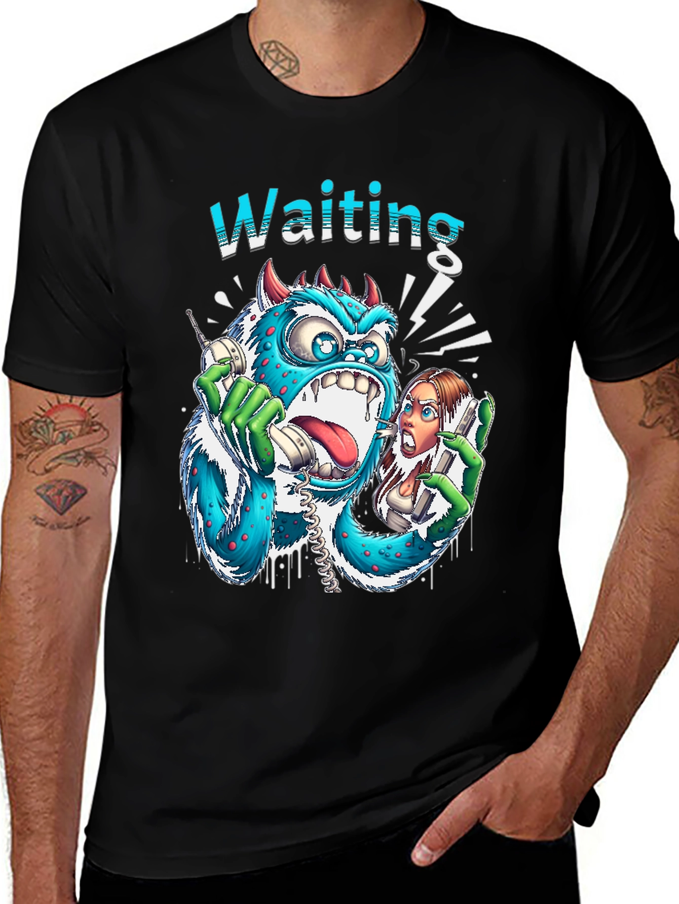 Variant 19 of Waiting Monster Graphic Tee - Unisex
