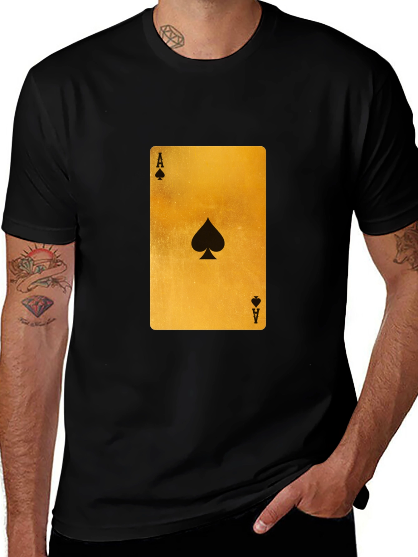 Ace of Spades Graphic T-Shirt - Black Cotton Tee