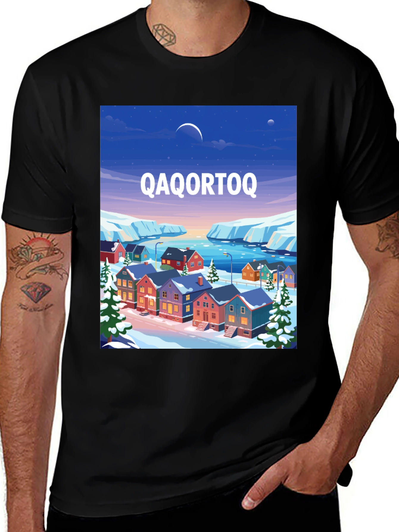 Variant 28 of QAQORTOQ Winter Village Graphic Tee