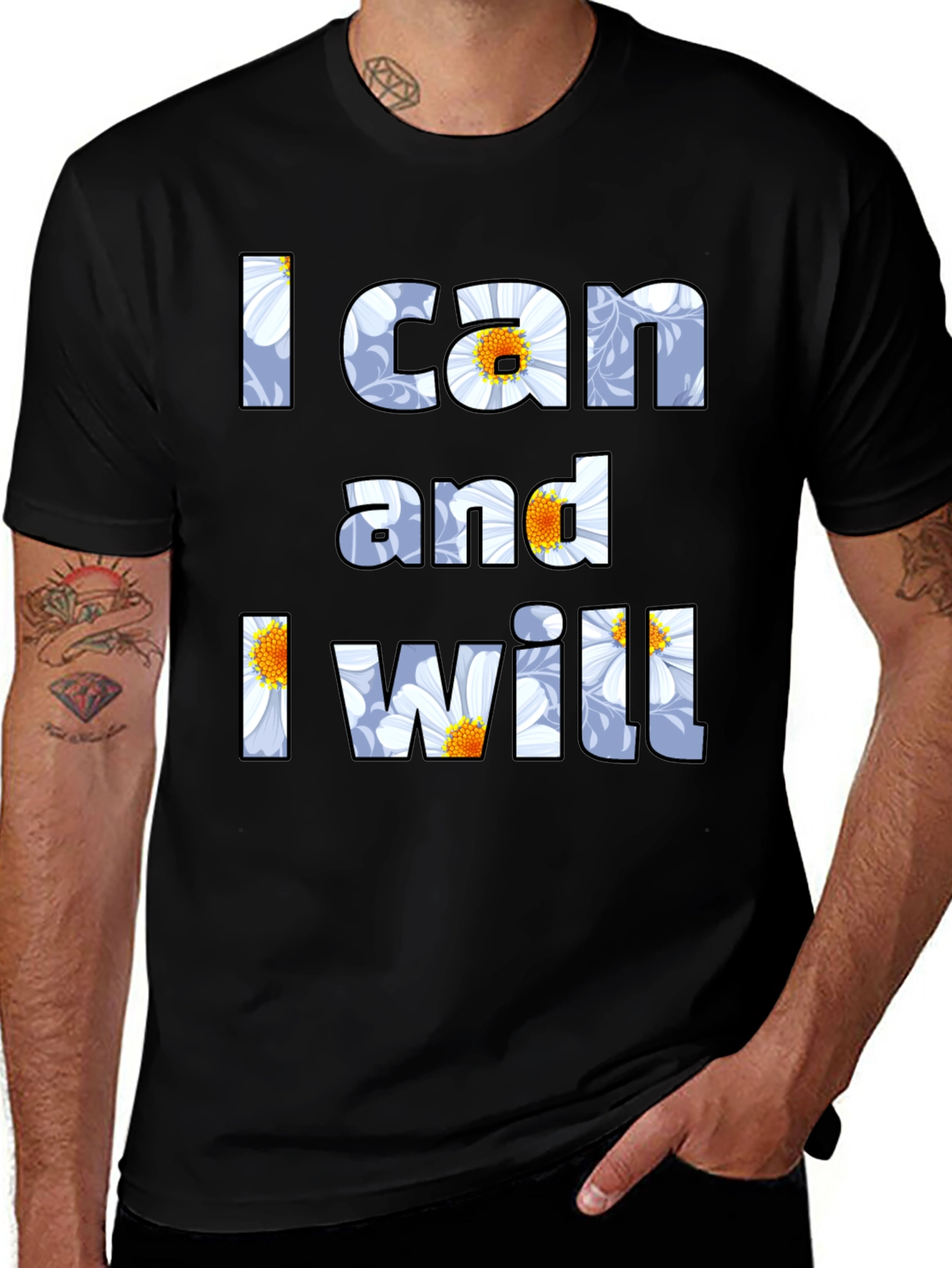 Variant 11 of I Can and I Will Floral Graphic T-Shirt
