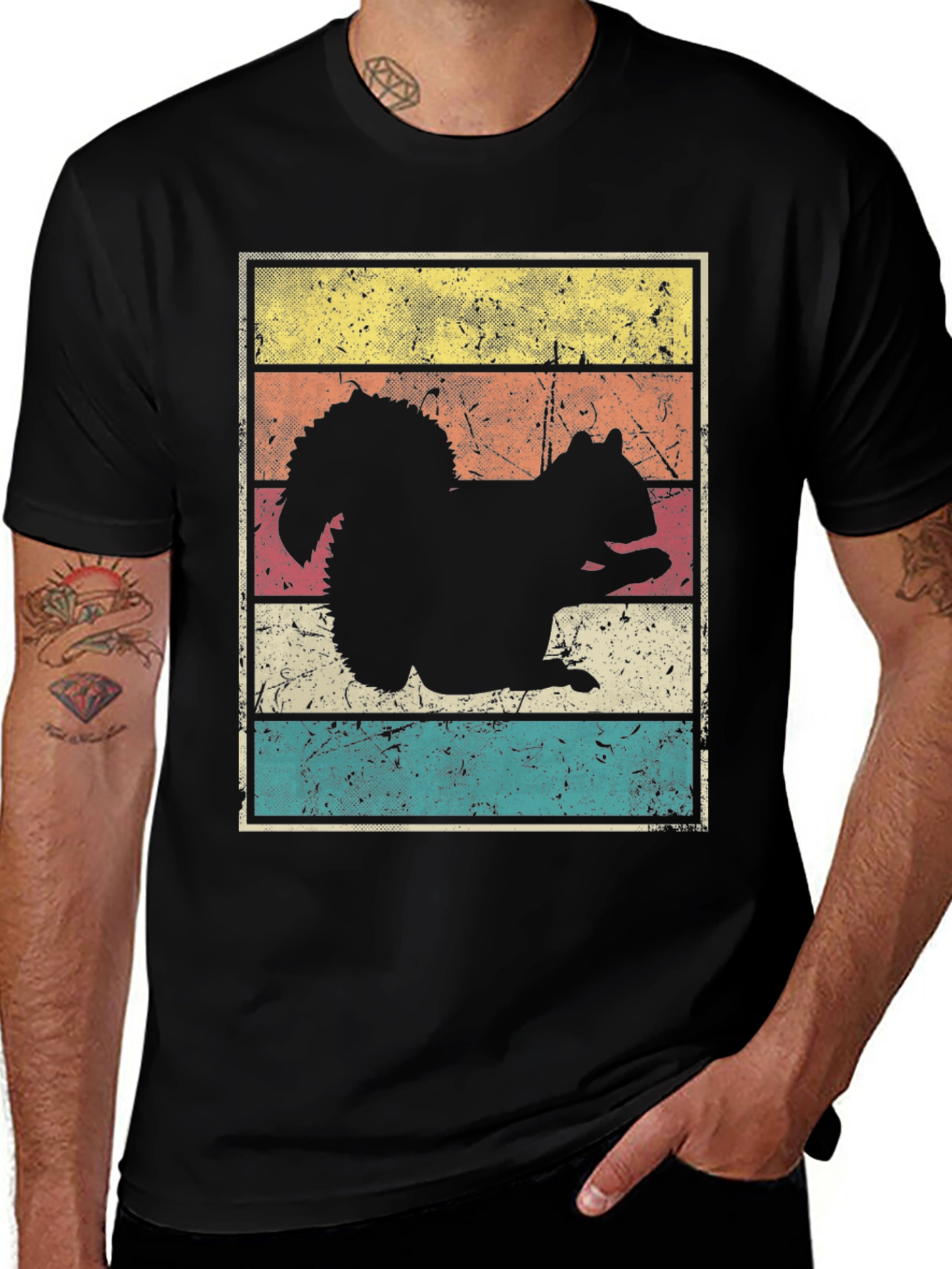 Variant 11 of Retro Squirrel Graphic T-Shirt