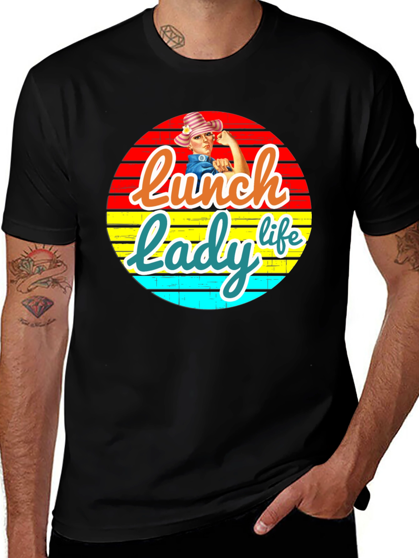 Variant 26 of Lunch Lady Life T-Shirt - Retro Design