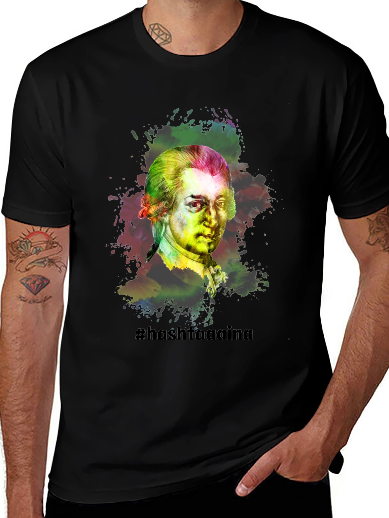 Mozart Watercolor T-Shirt - #hashtagagaina