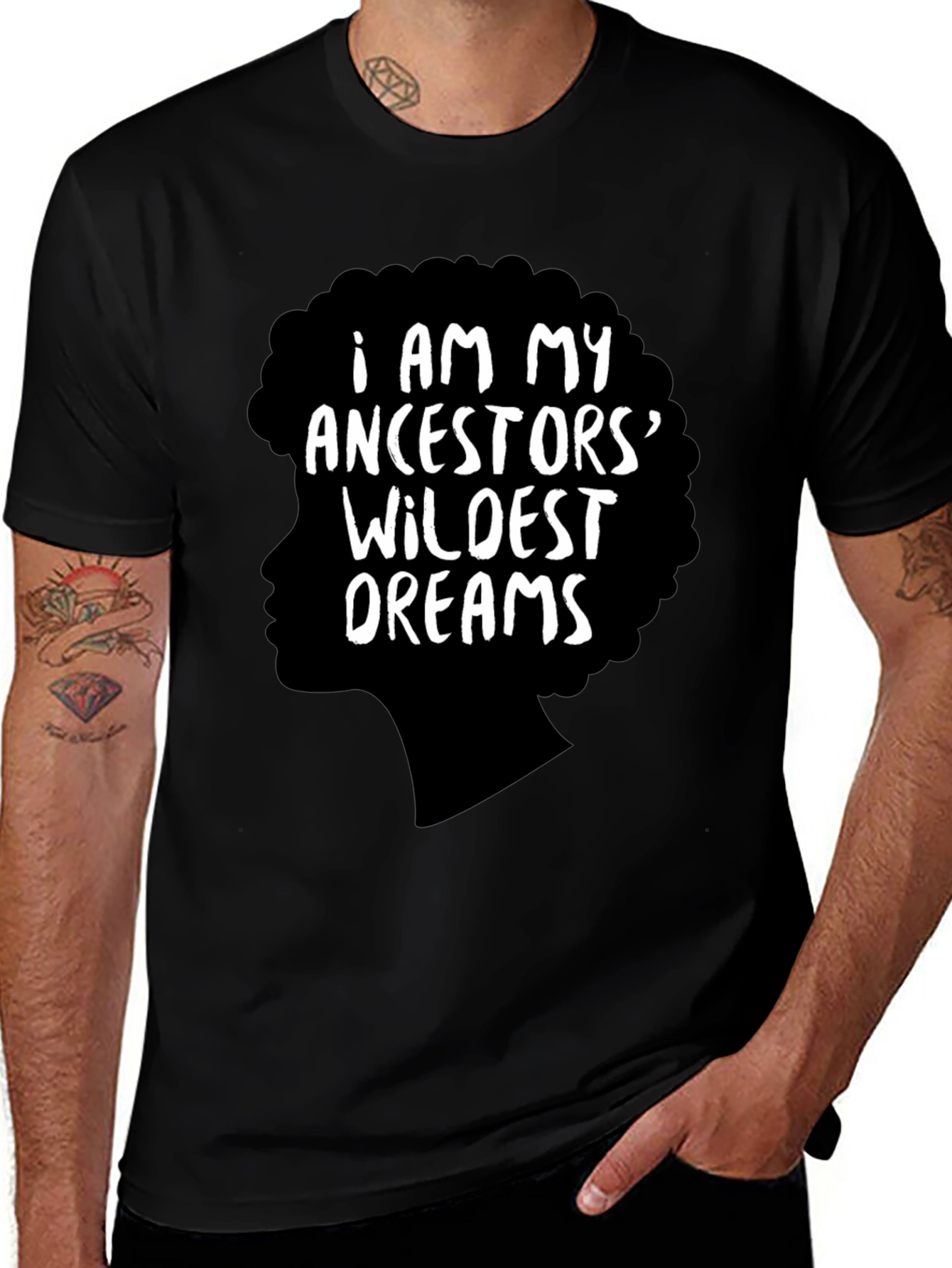 Variant 24 of Ancestors Wildest Dreams Black Graphic Tee
