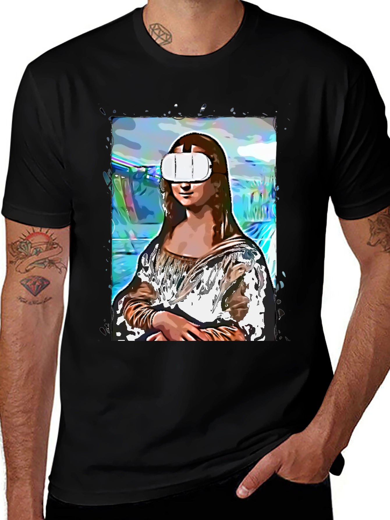 Mona Lisa VR T-Shirt - Artistic Novelty Tee