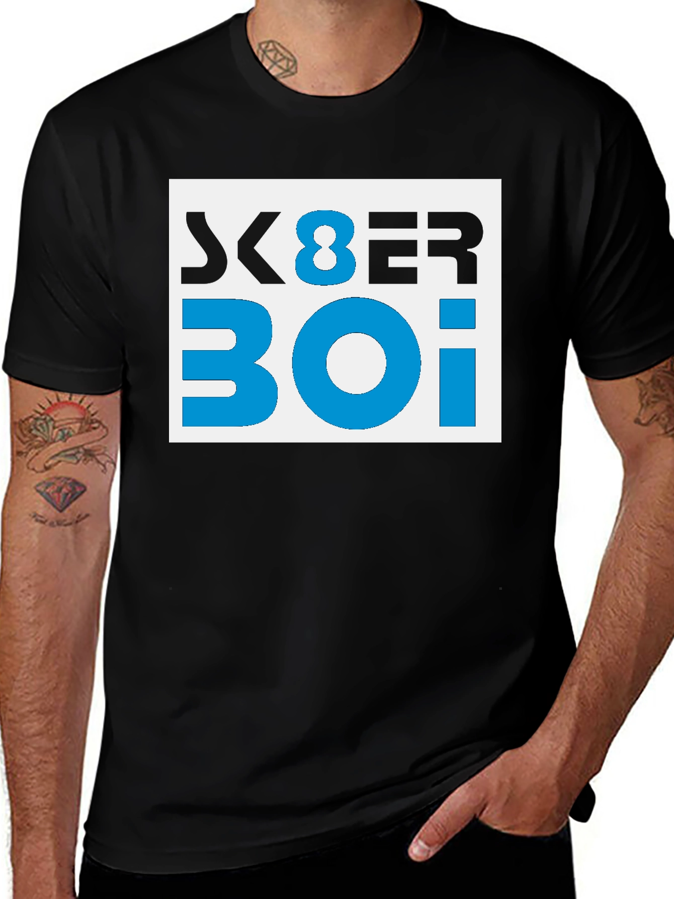 JK8ER 3Oi T-Shirt - Black Graphic Tee