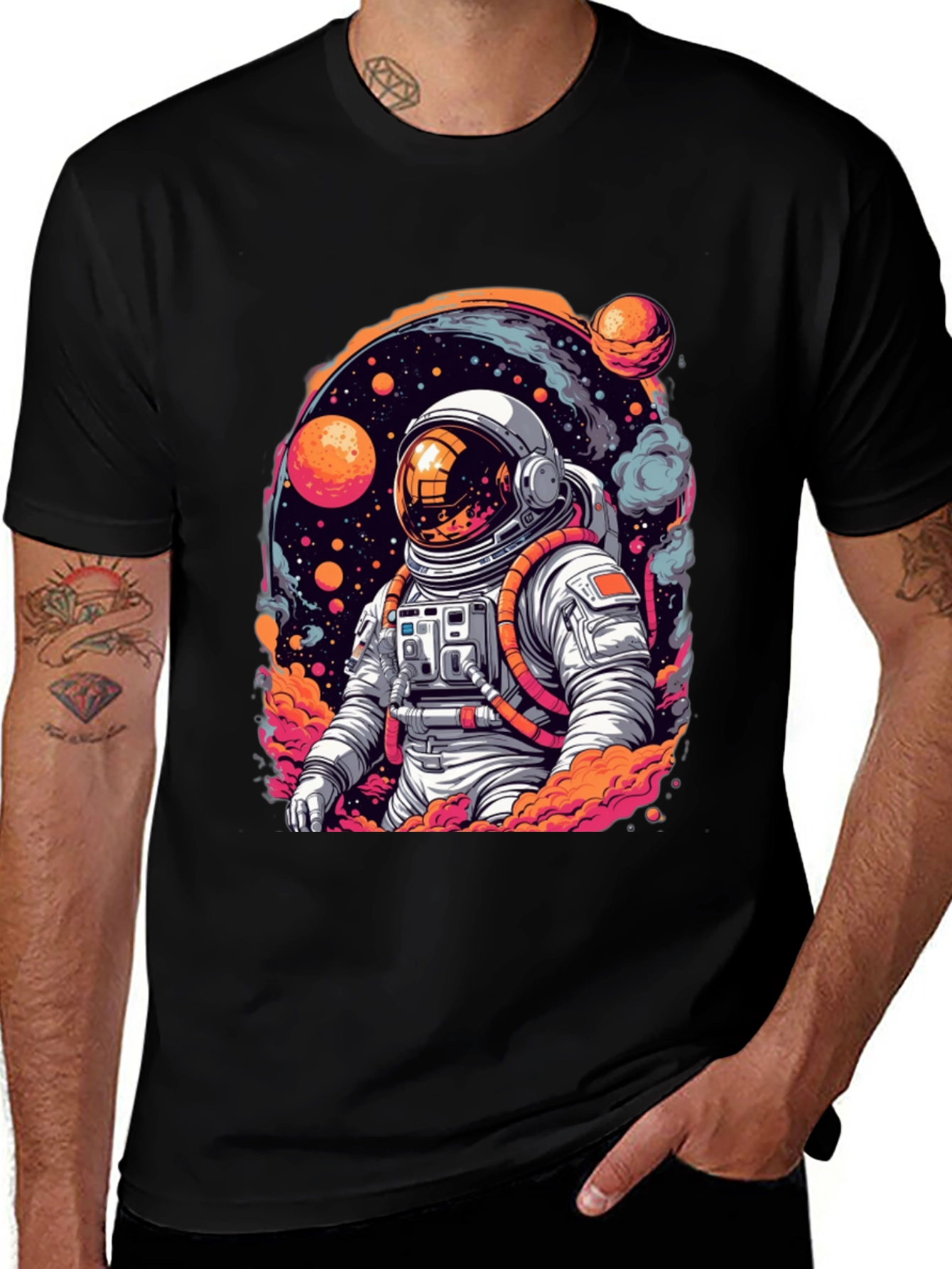 Variant 3 of Astronaut Space Graphic T-Shirt
