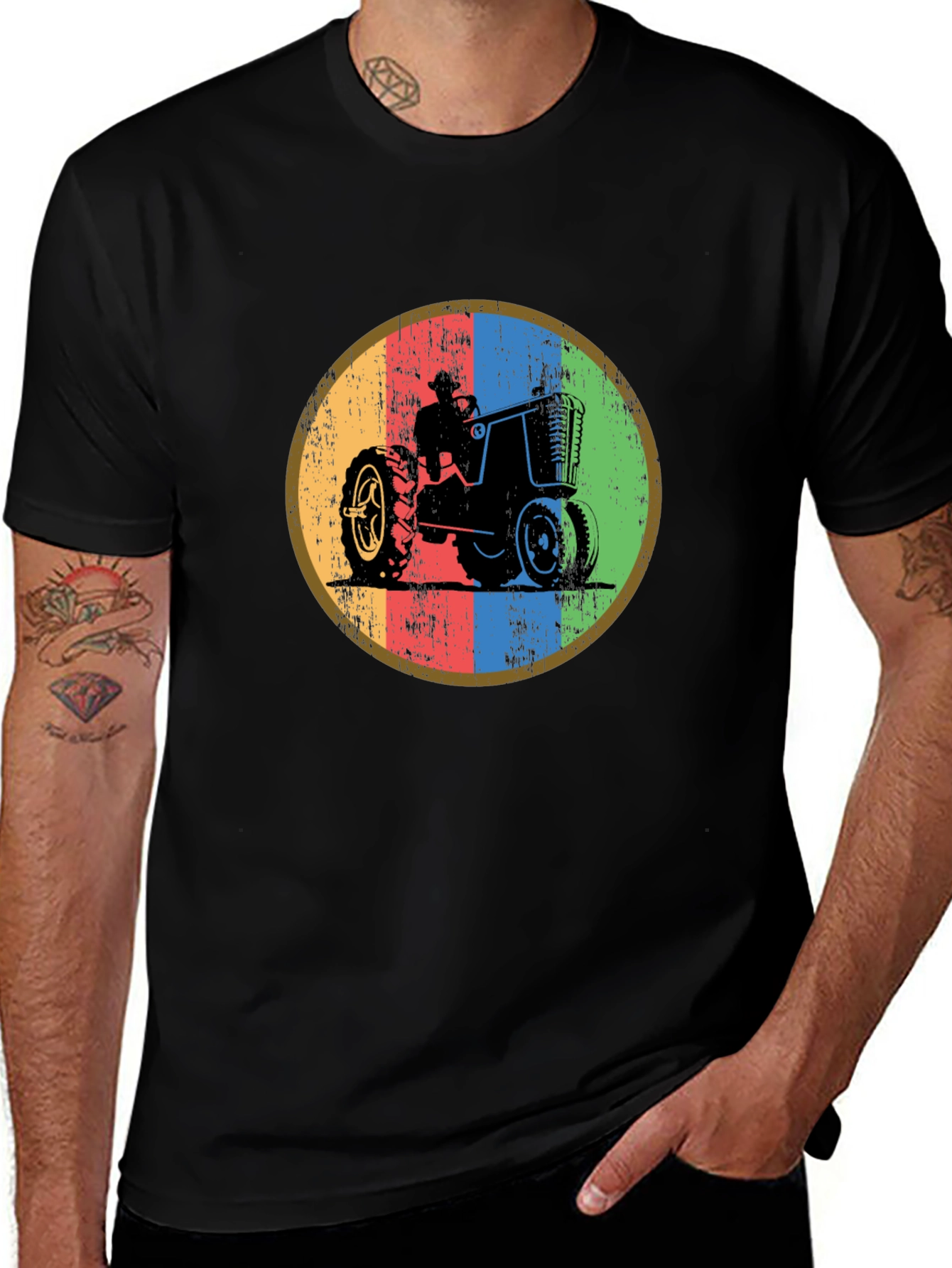 Retro Tractor Graphic Tee - Farm Life T-Shirt