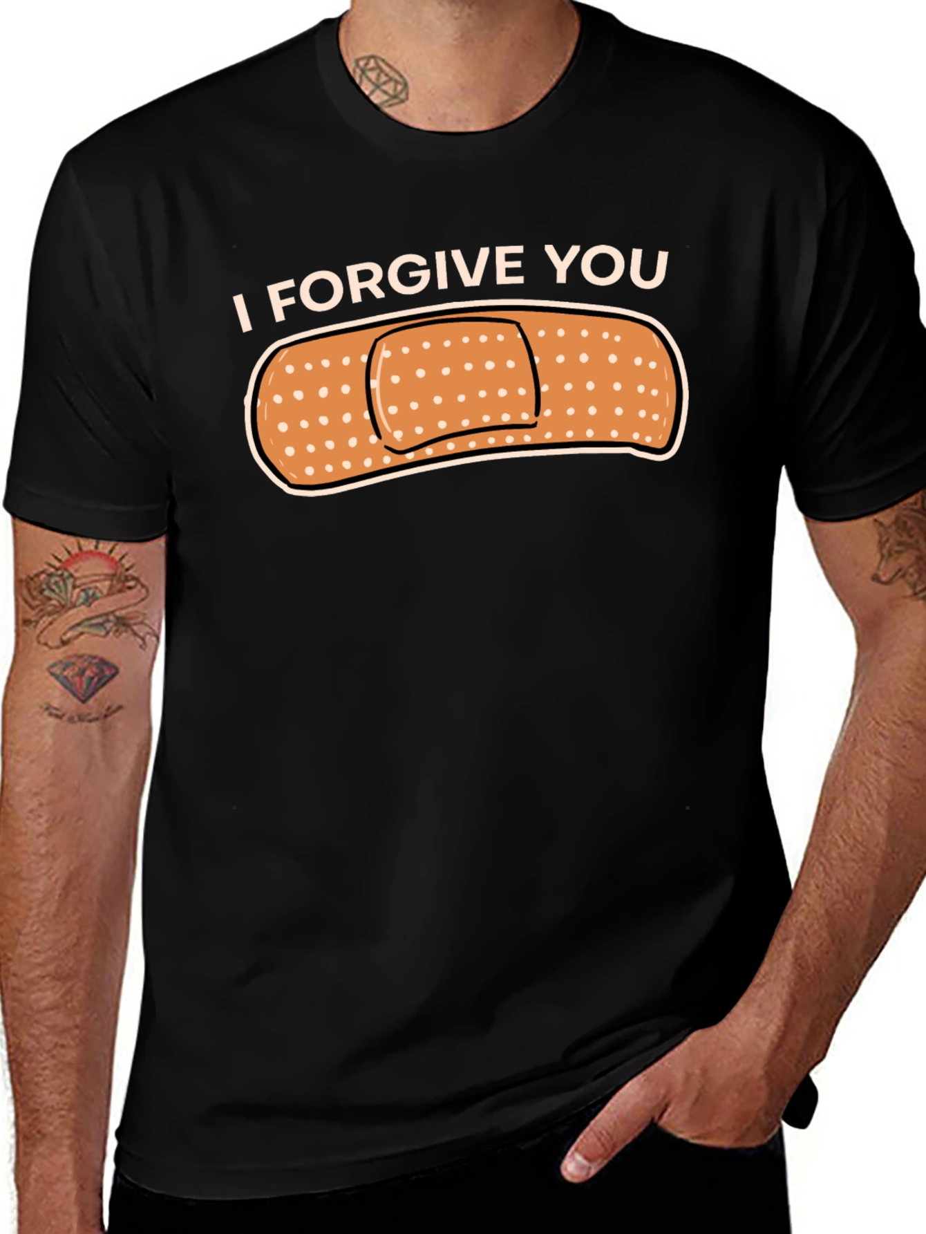 Variant 15 of I Forgive You Band-Aid T-Shirt - Funny Novelty Graphic Tee