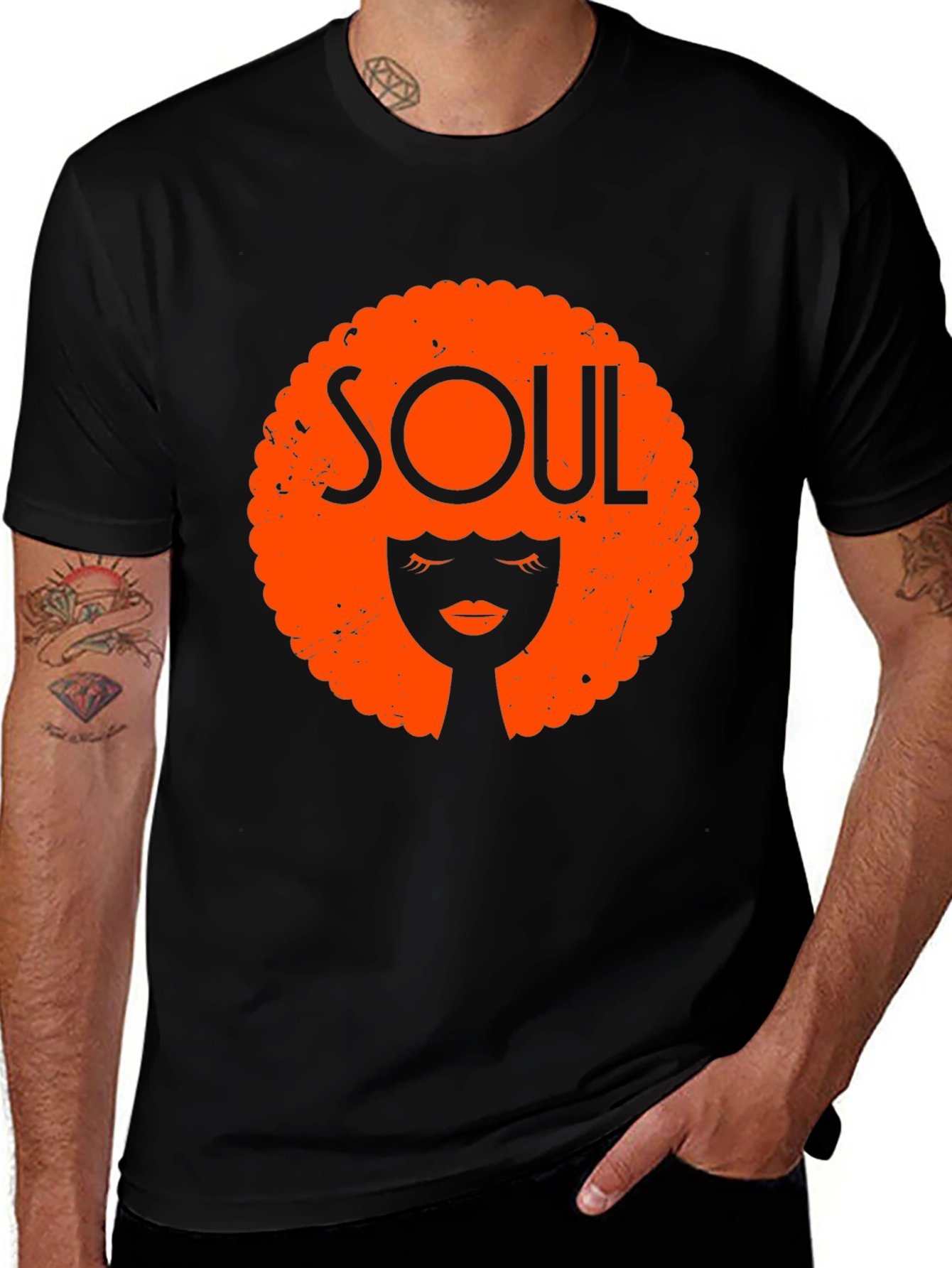 Variant 16 of Soul Afro Graphic T-Shirt - Vintage Style