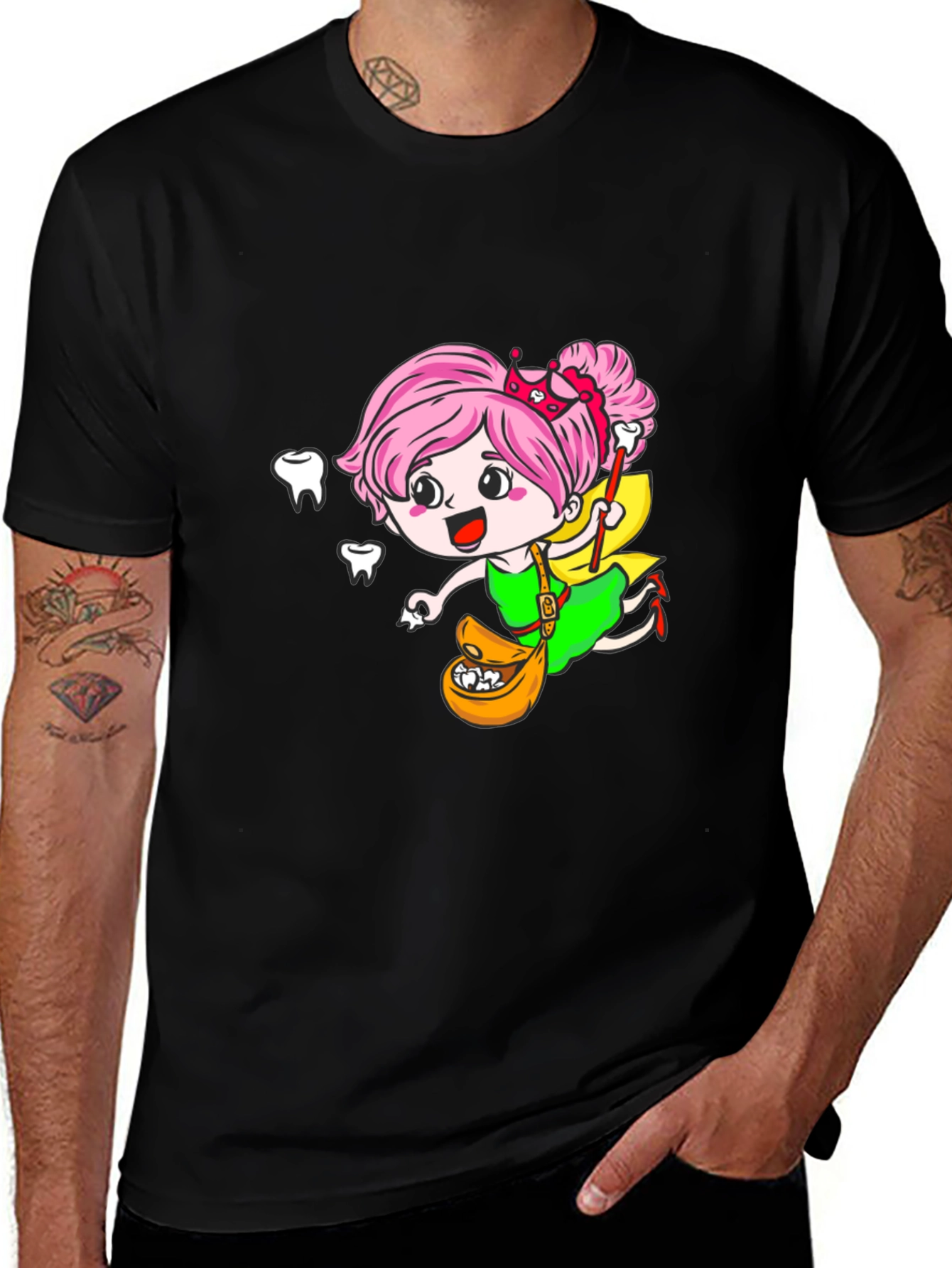 Variant 18 of Tooth Fairy Graphic Black Tee