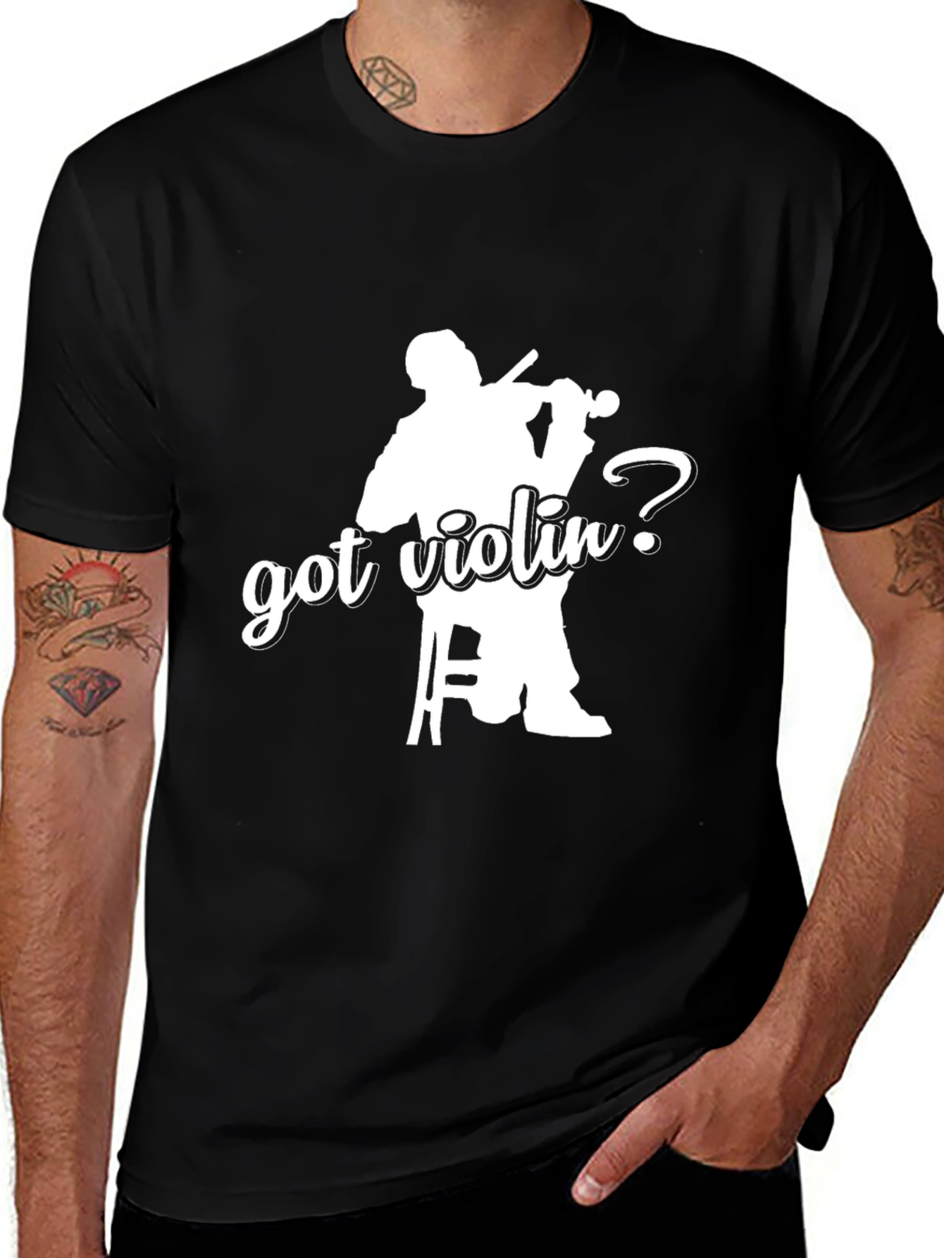 Variant 13 of Got Violin? Black Graphic T-Shirt