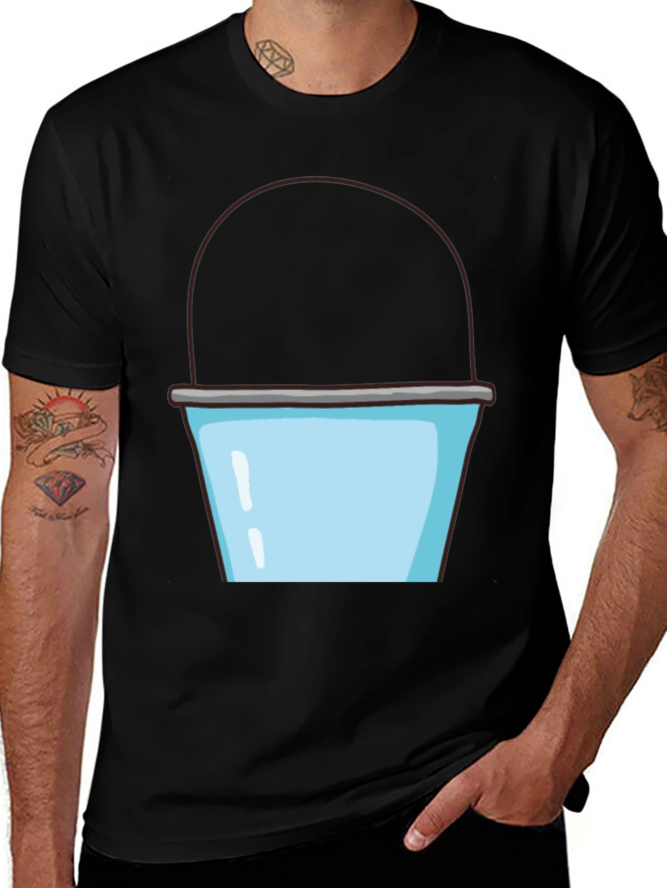 Variant 11 of Bucket Graphic T-Shirt - Fun Novelty Tee