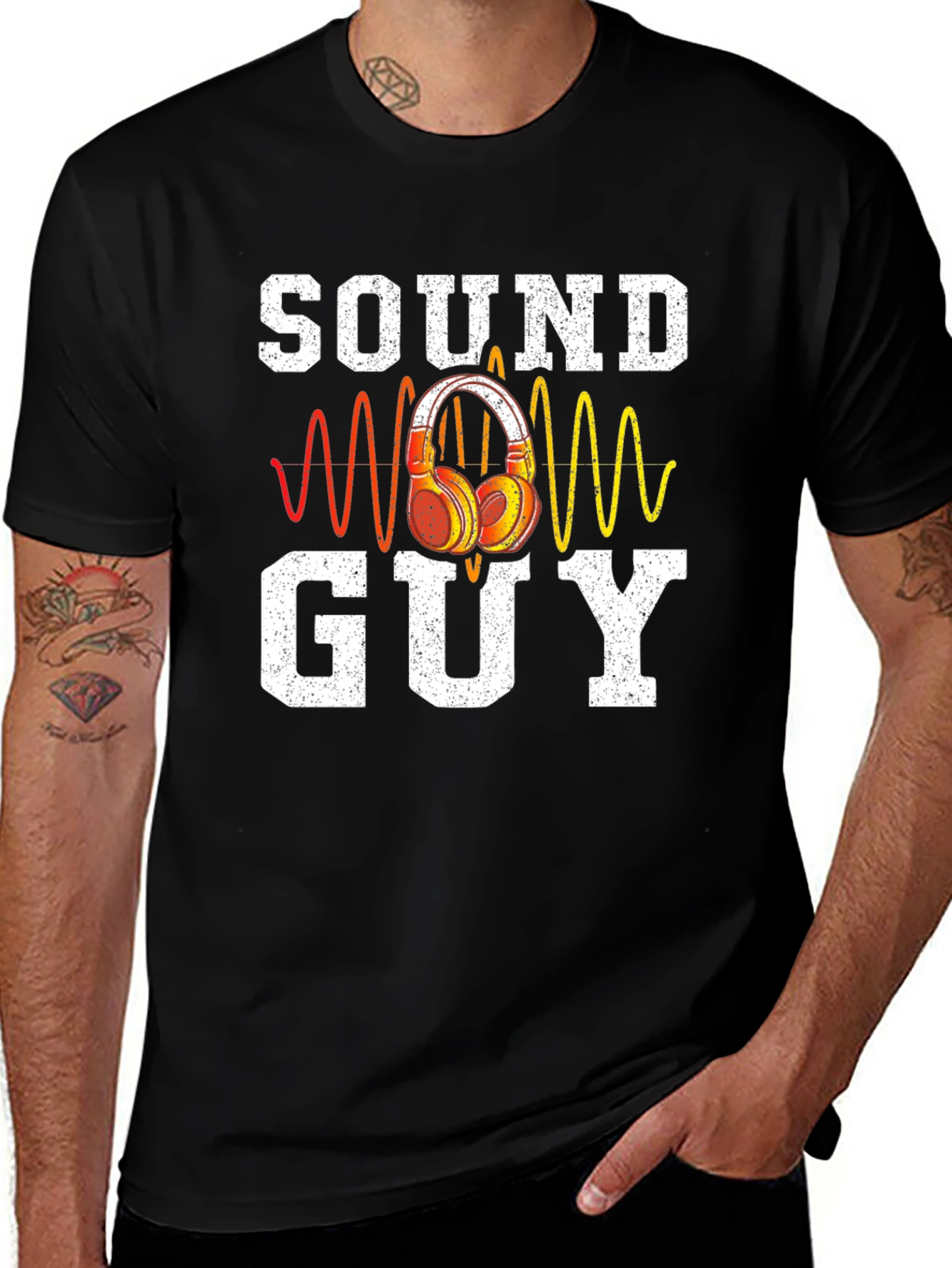 Variant 25 of Sound Guy Headphones Graphic Tee - Music Lover T-Shirt