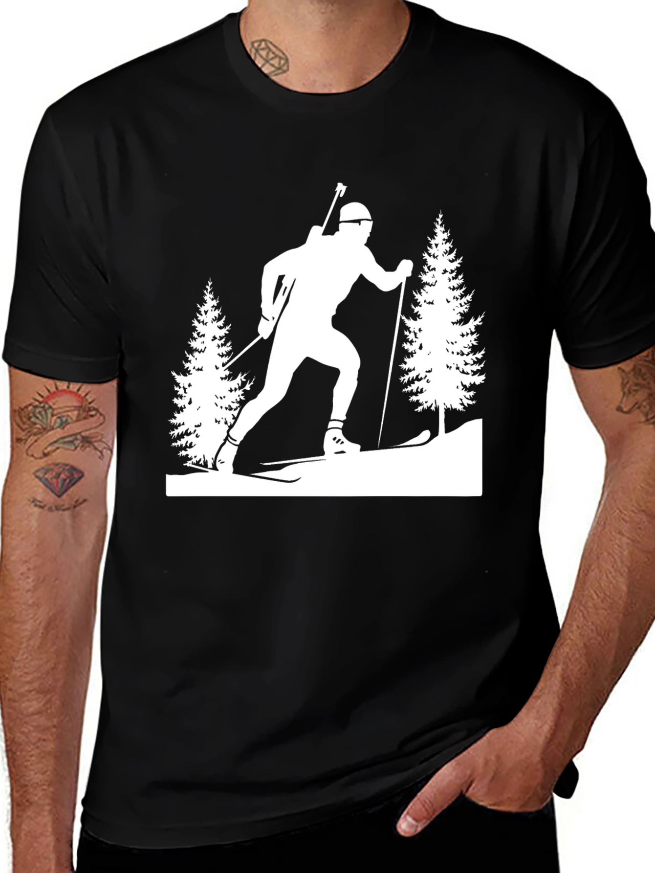 Variant 9 of Biathlon Silhouette T-Shirt - Winter Sports Tee