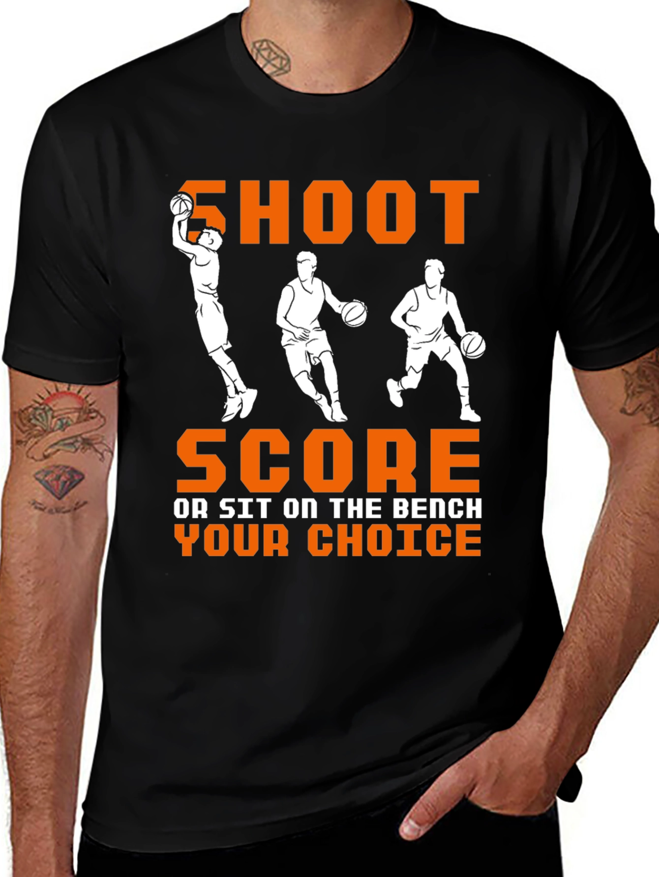 Variant 12 of Basketball Shoot Score Choice T-Shirt