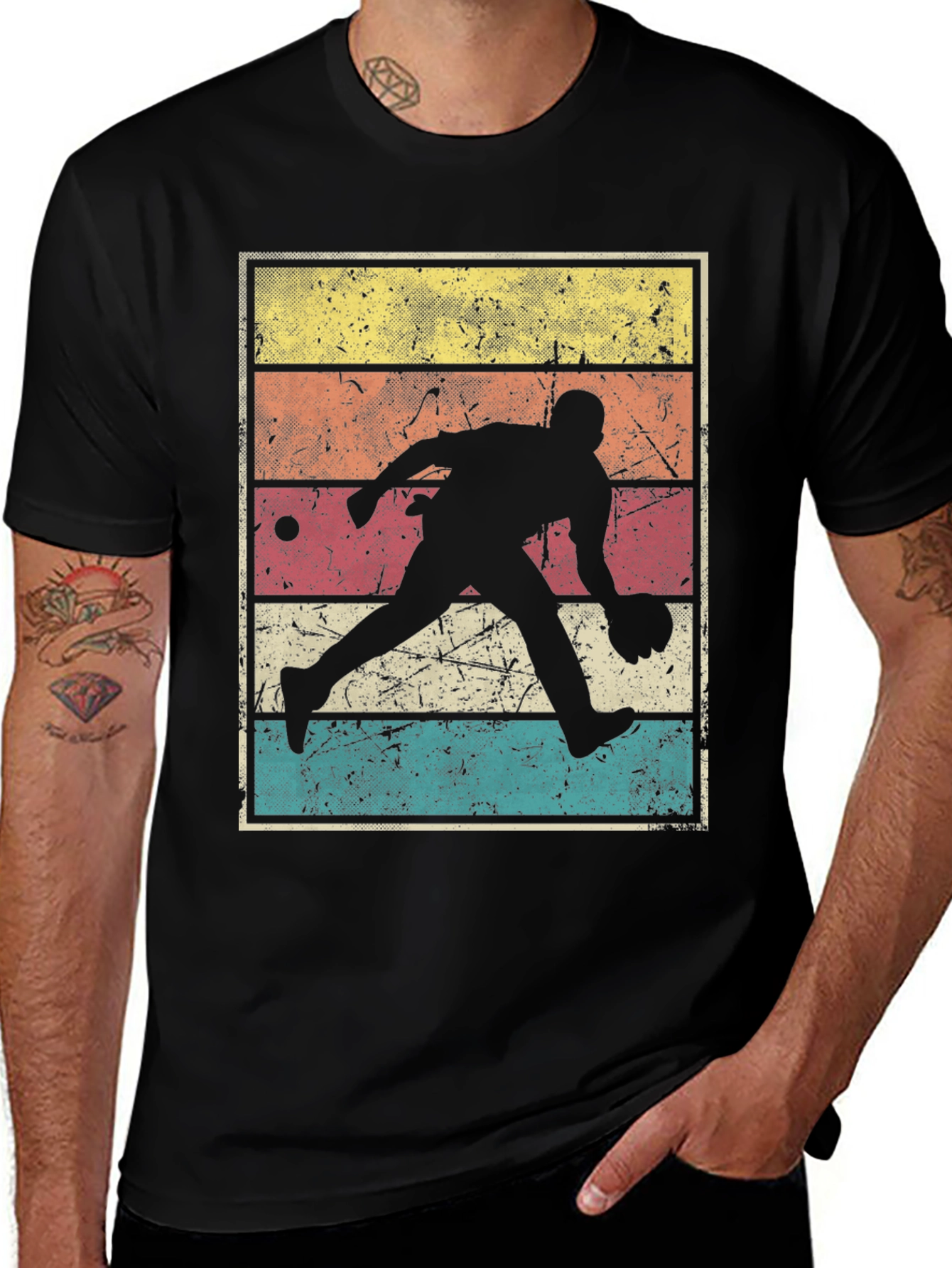 Variant 2 of Retro Bowling T-Shirt - Vintage Style Bowler Tee