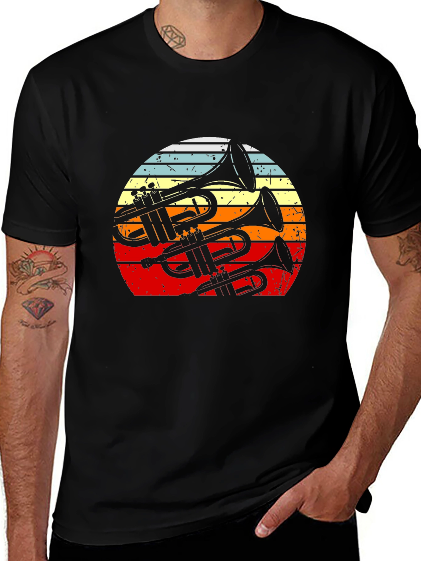 Variant 13 of Retro Trumpet T-Shirt - Music Lover Tee