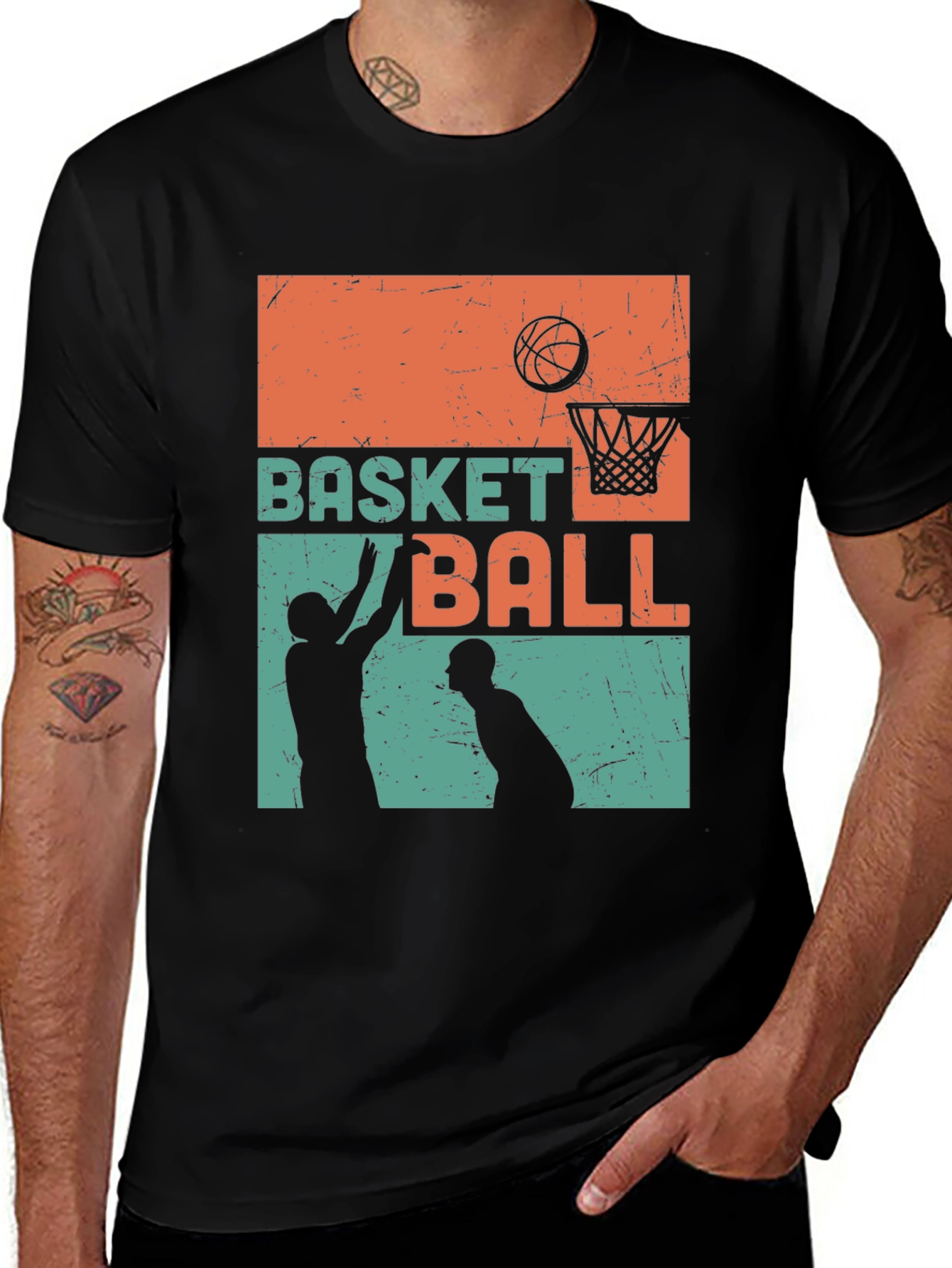 Variant 14 of Retro Basketball Graphic Tee - Cool Sportswear