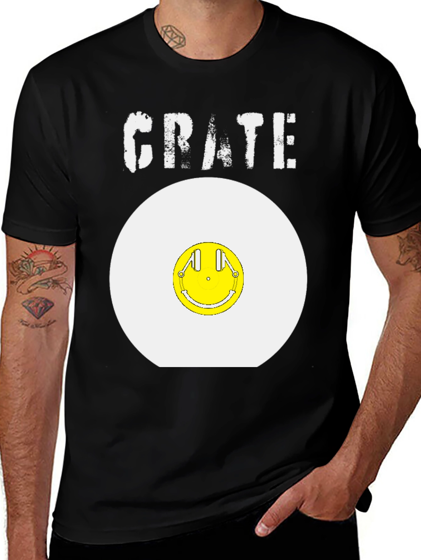 Variant 2 of Crate DJ Record Smile T-Shirt