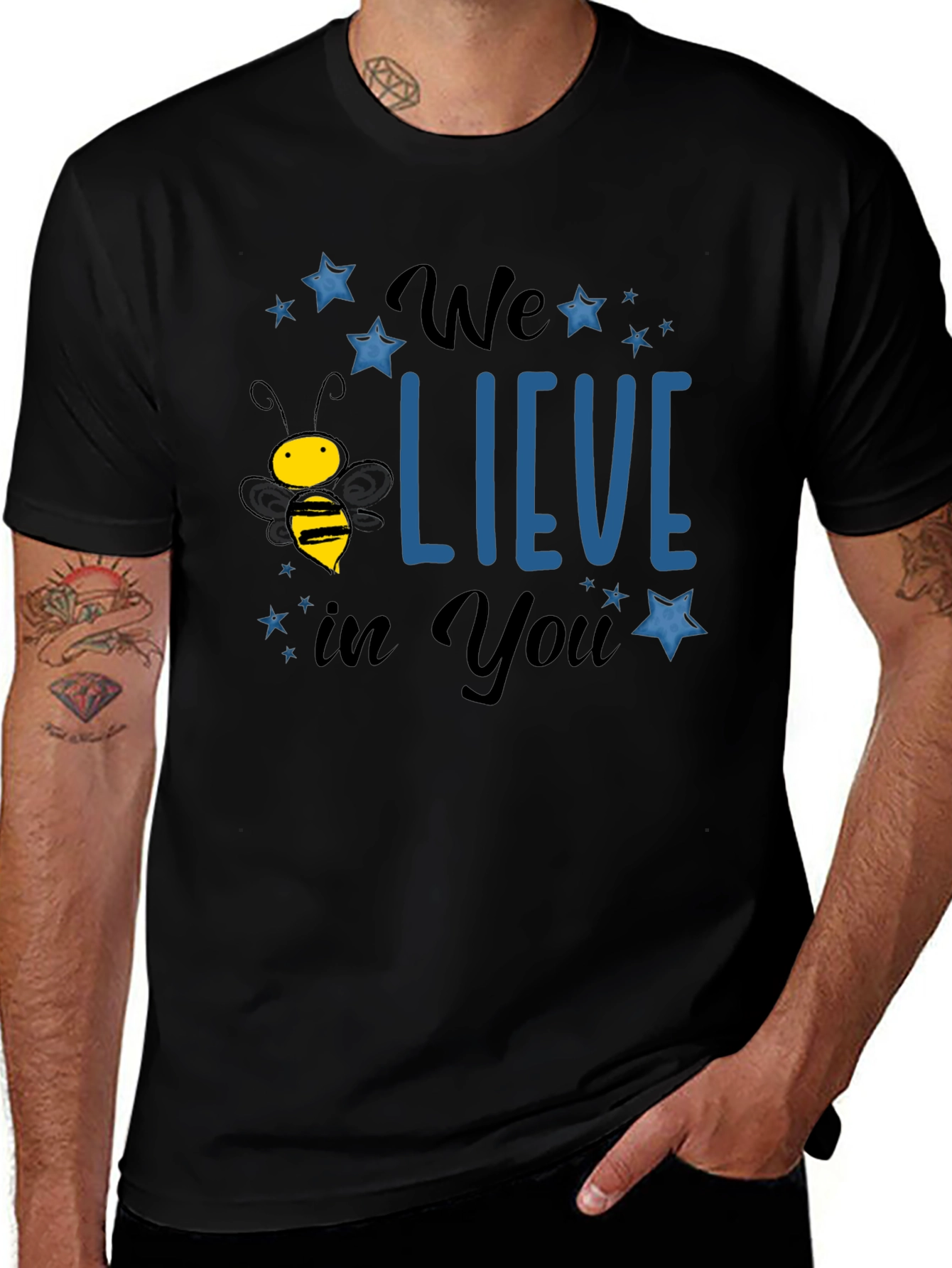 Bee-Lieve T-Shirt - Motivational Graphic Tee