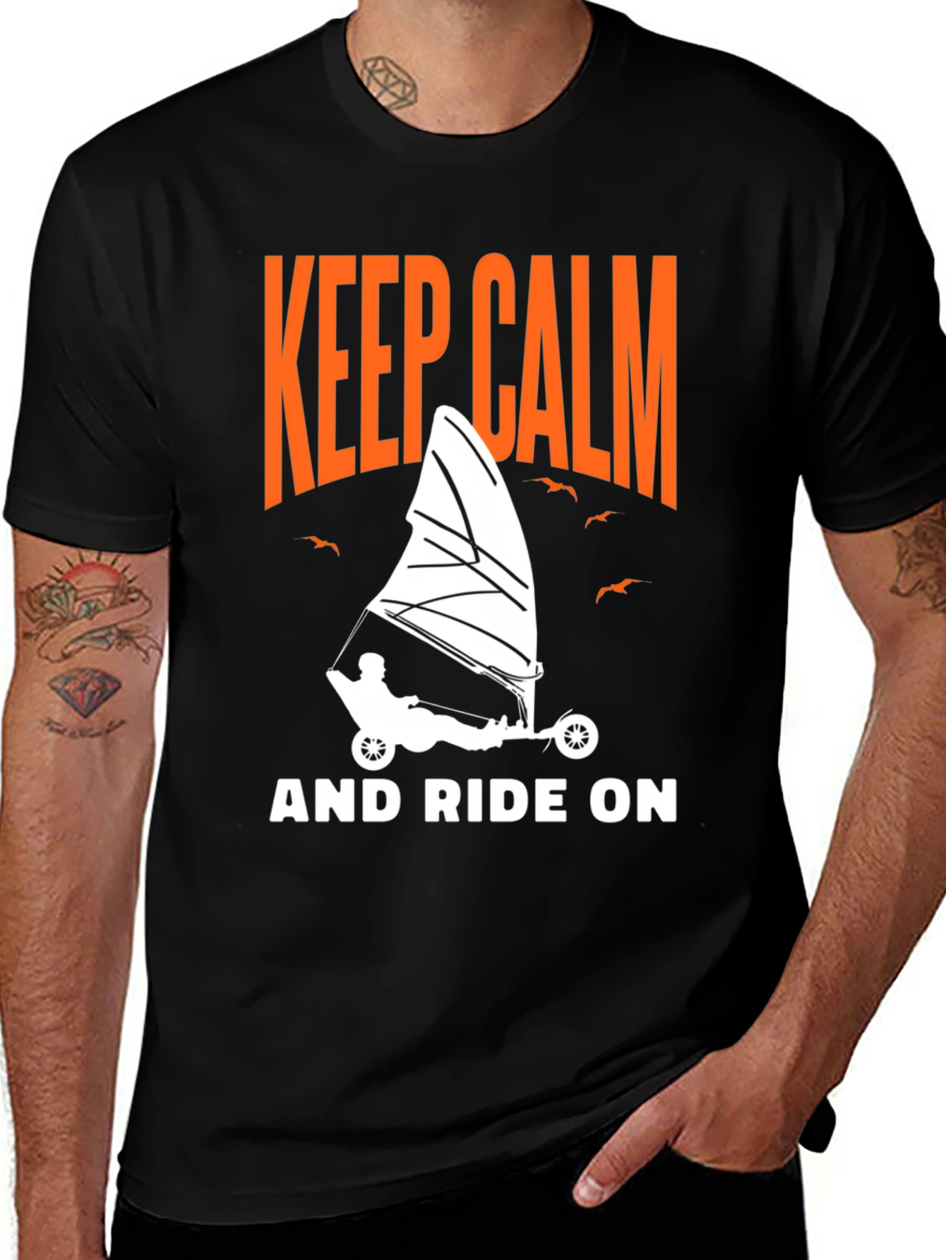 Variant 24 of Keep Calm and Ride On Hang Gliding T-Shirt