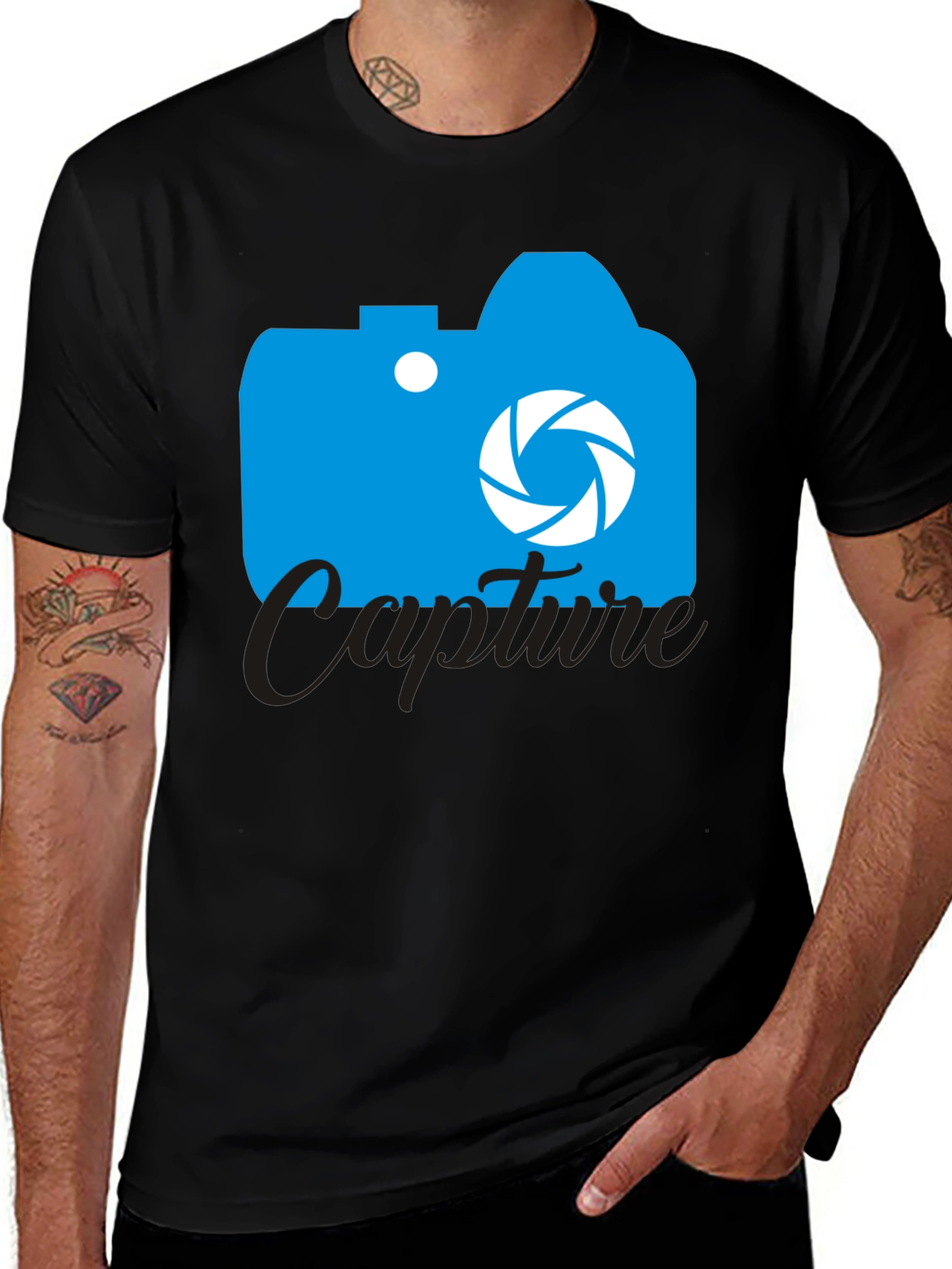 Capture Life: Stylish Camera Graphic T-Shirt