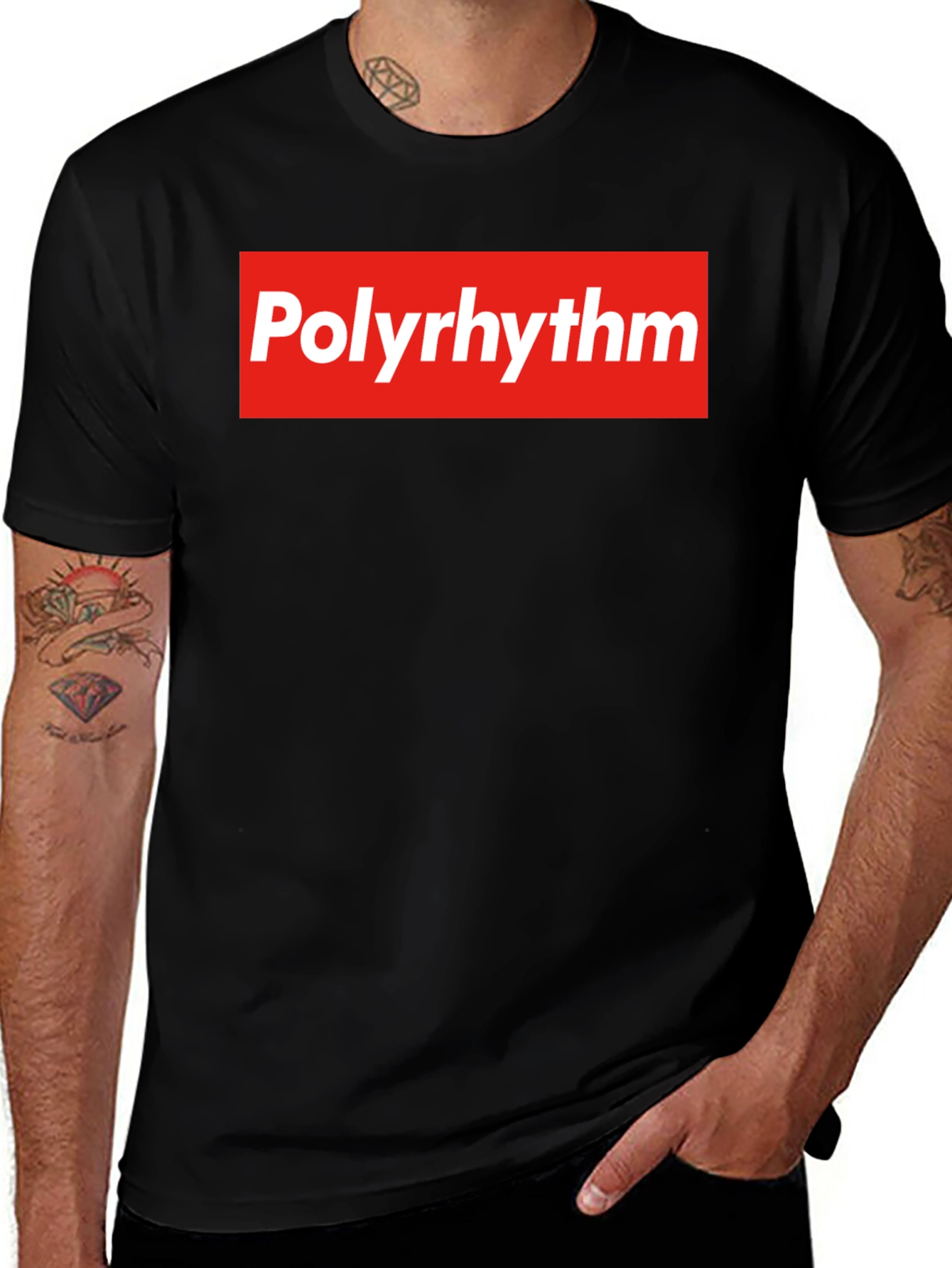 Variant 4 of Polyrhythm Graphic Tee - Supreme Style Black T-Shirt