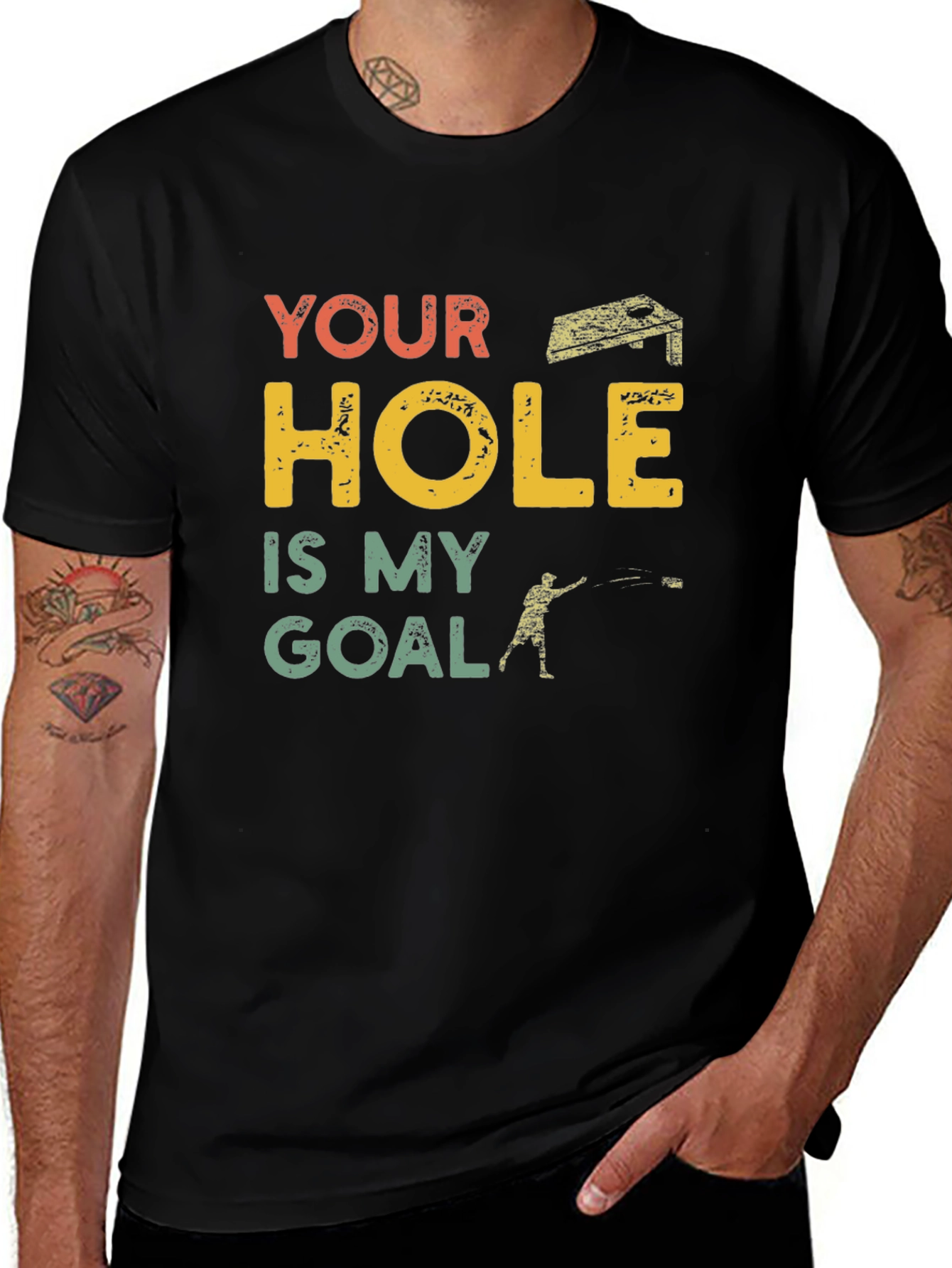 Variant 30 of Cornhole T-Shirt: Your Hole Is My Goal