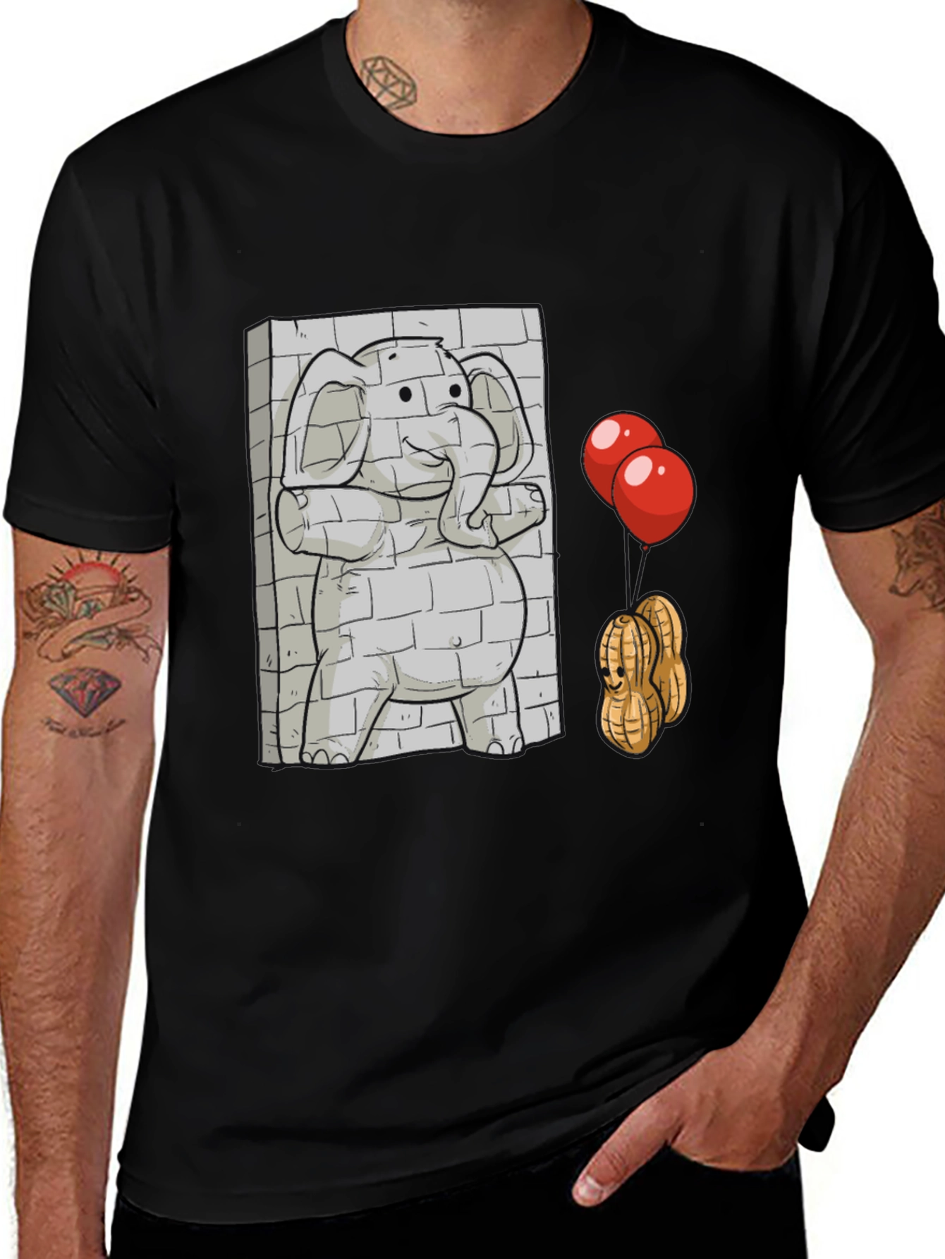 Variant 3 of Elephant Peanut Balloon Graphic Tee