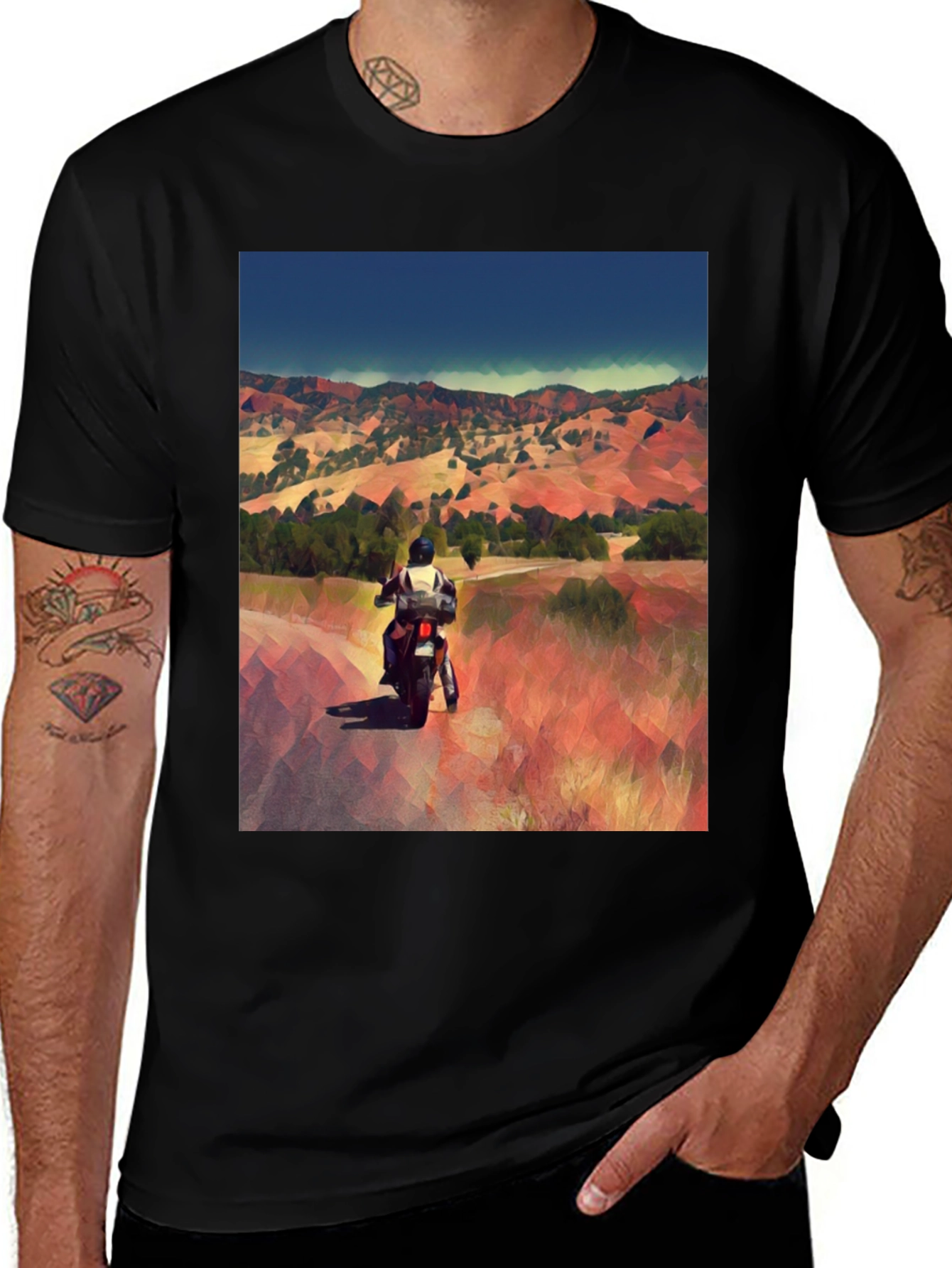 Variant 5 of Mountain Biker Graphic Tee - Adventure Ready