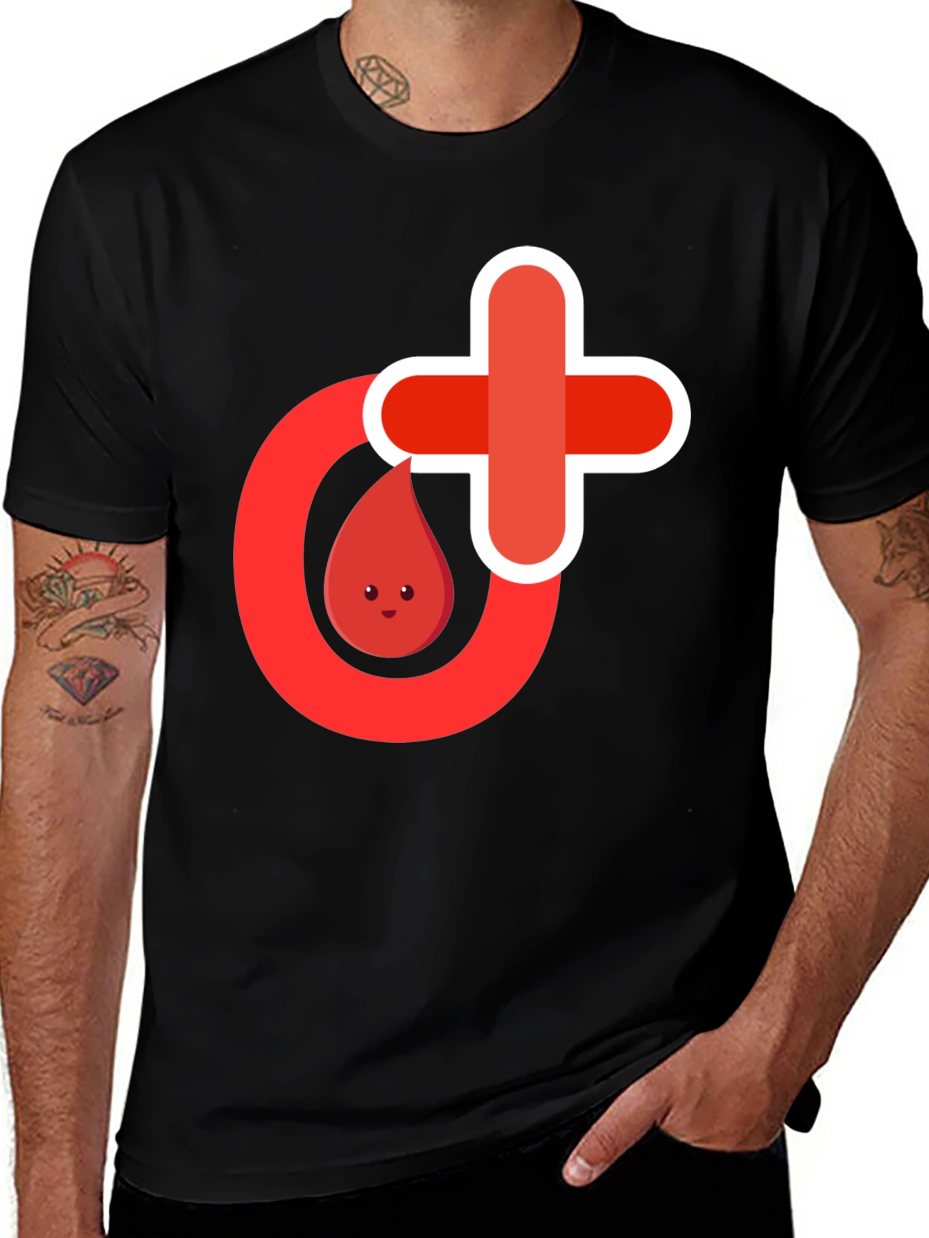 Donate Blood Type O Positive Graphic T-Shirt