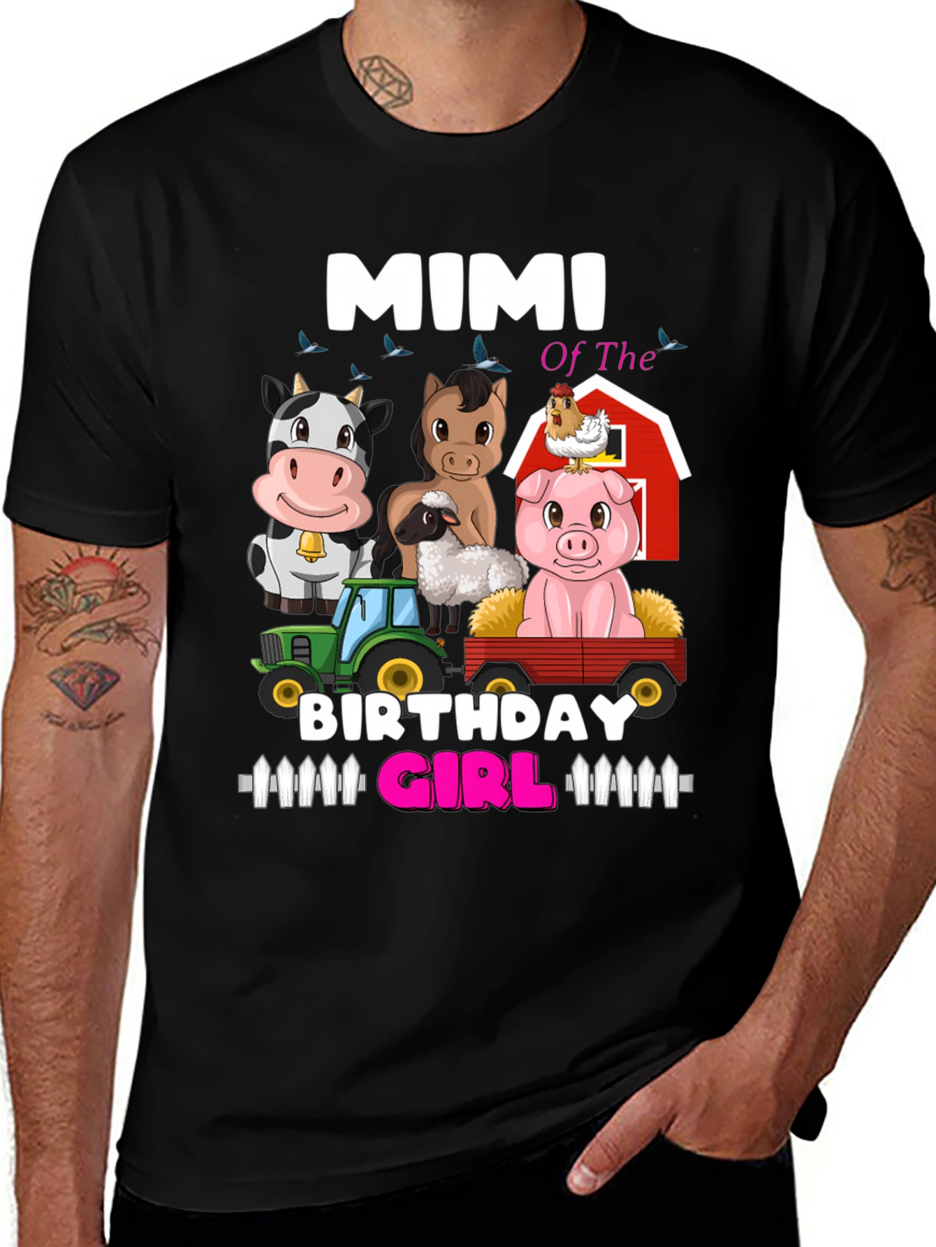 Mimi of the Birthday Girl Farm Animals T-Shirt