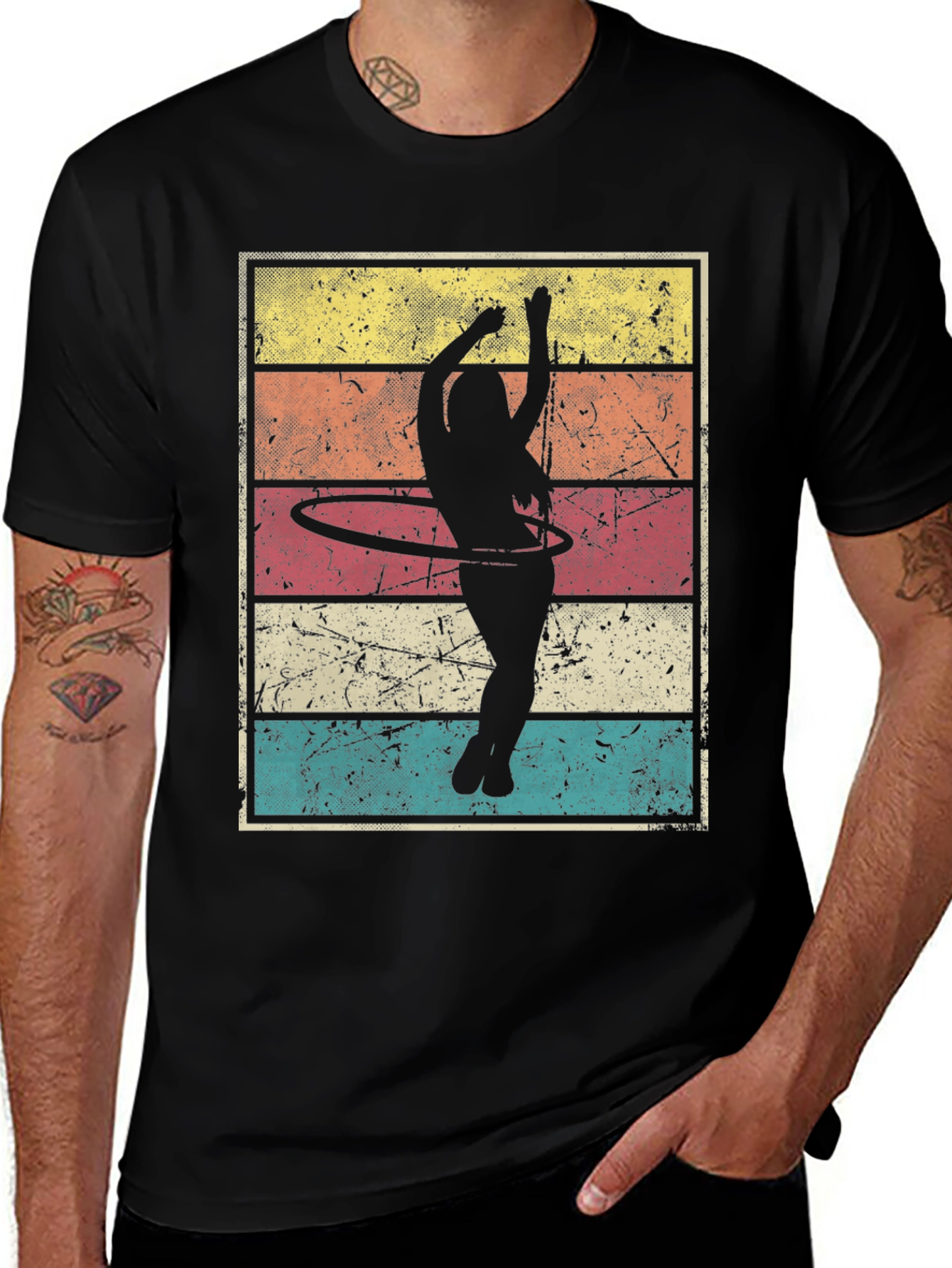 Hula Hoop Retro T-Shirt - Vintage Style Graphic Tee
