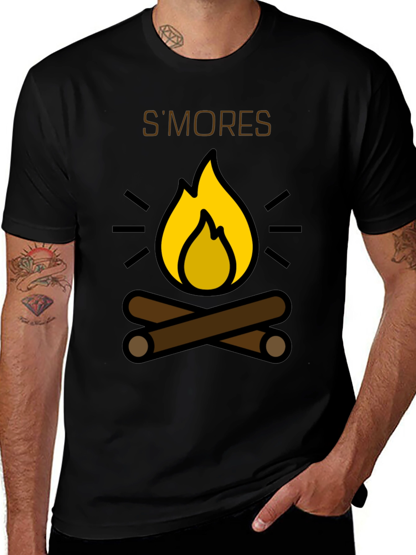 S'mores Campfire Graphic Tee - Cozy Camping Shirt