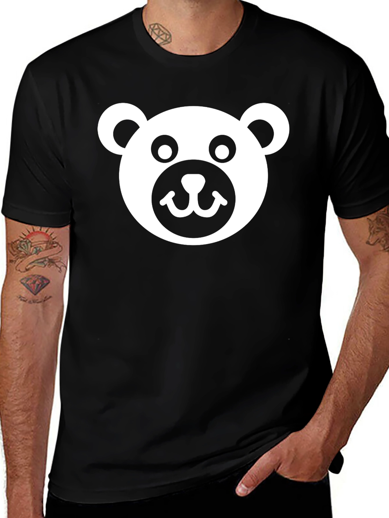 Black Bear Graphic T-Shirt - Soft Cotton Blend