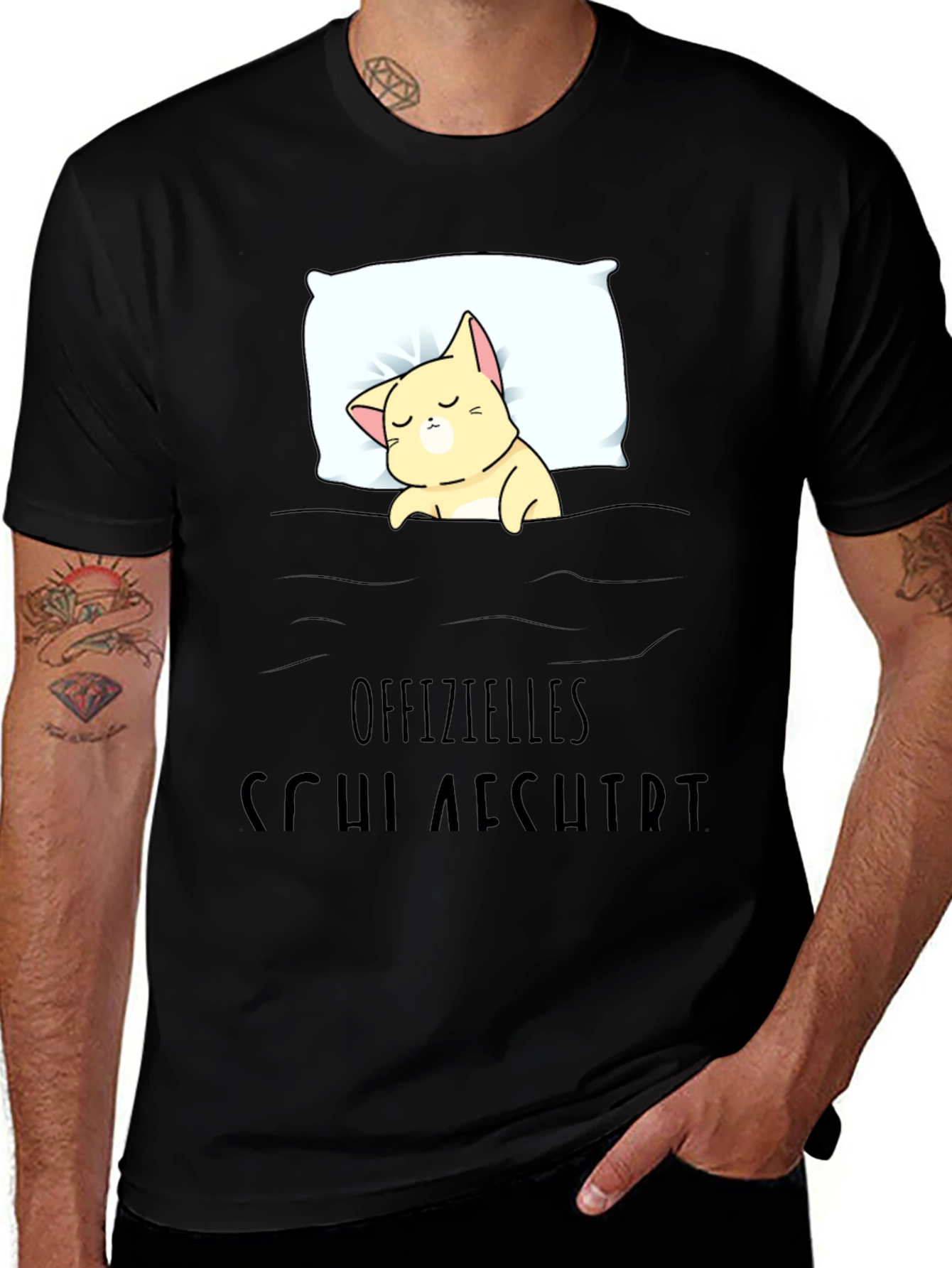 Variant 25 of Cute Sleepy Cat T-Shirt - Official Sleep Shirt