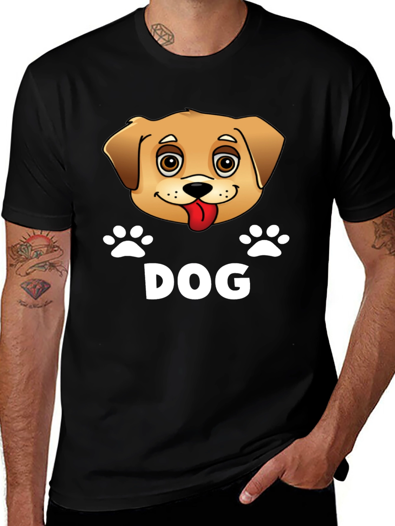 Variant 19 of Cute Dog Cartoon Graphic Tee